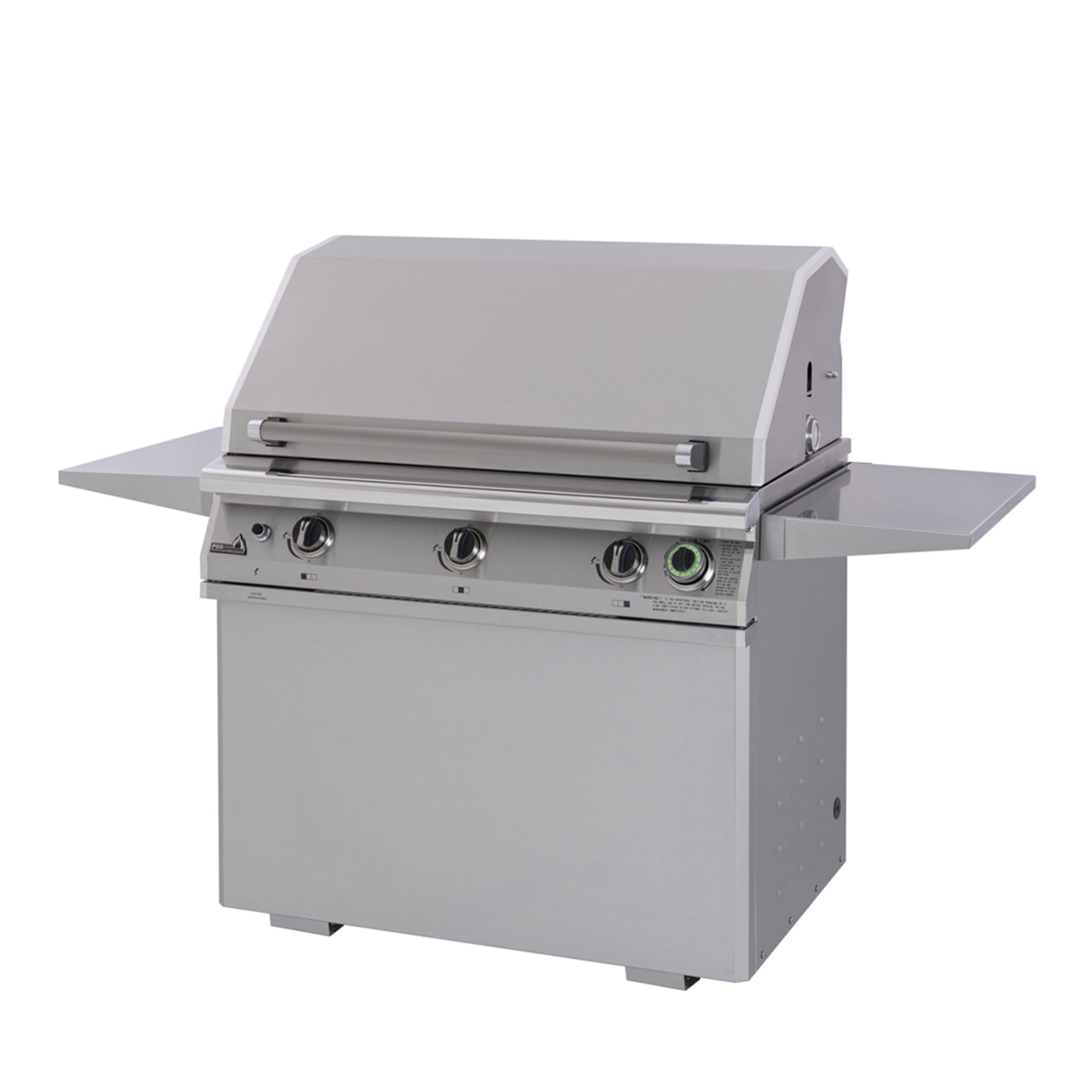 Stainless steel S36T grill pedestal for permanent outdoor installation