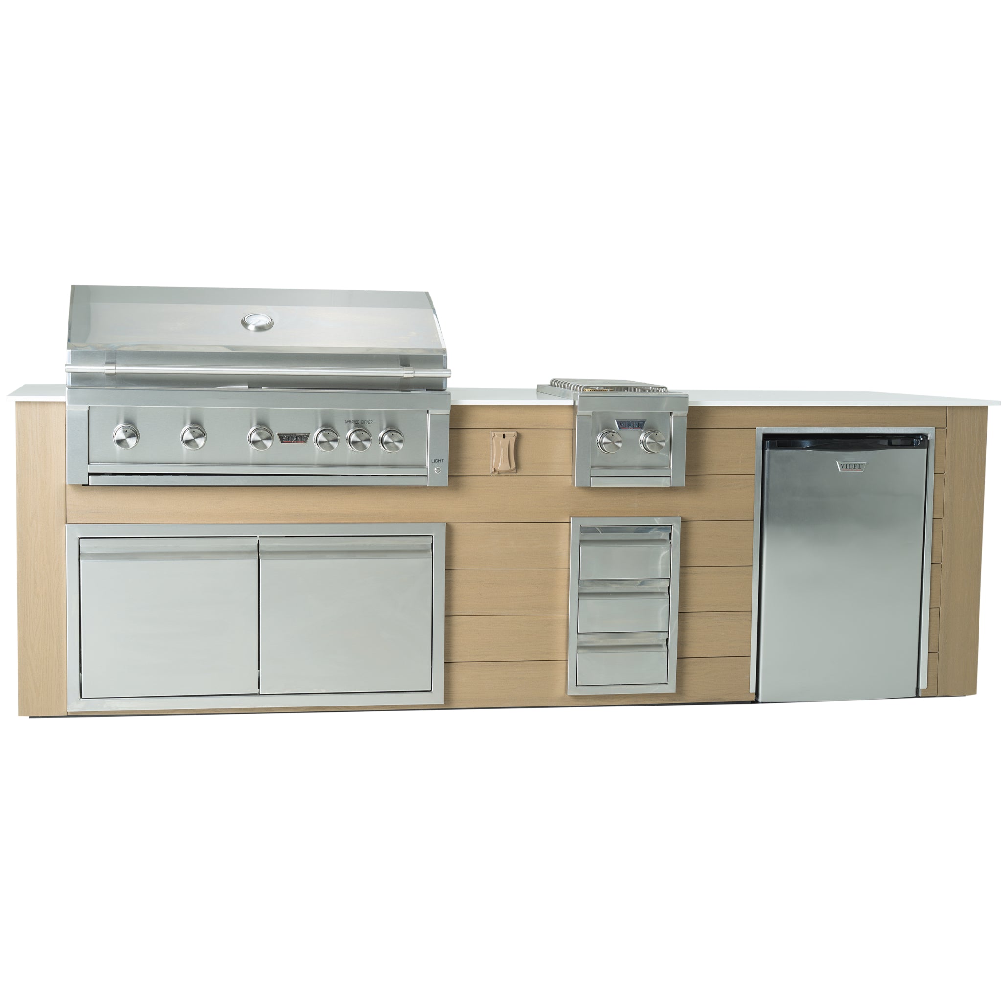 112" Outdoor Kitchen Island with Grill | Pacific Collection - Outdoor Kitchen - The Outdoor Plus