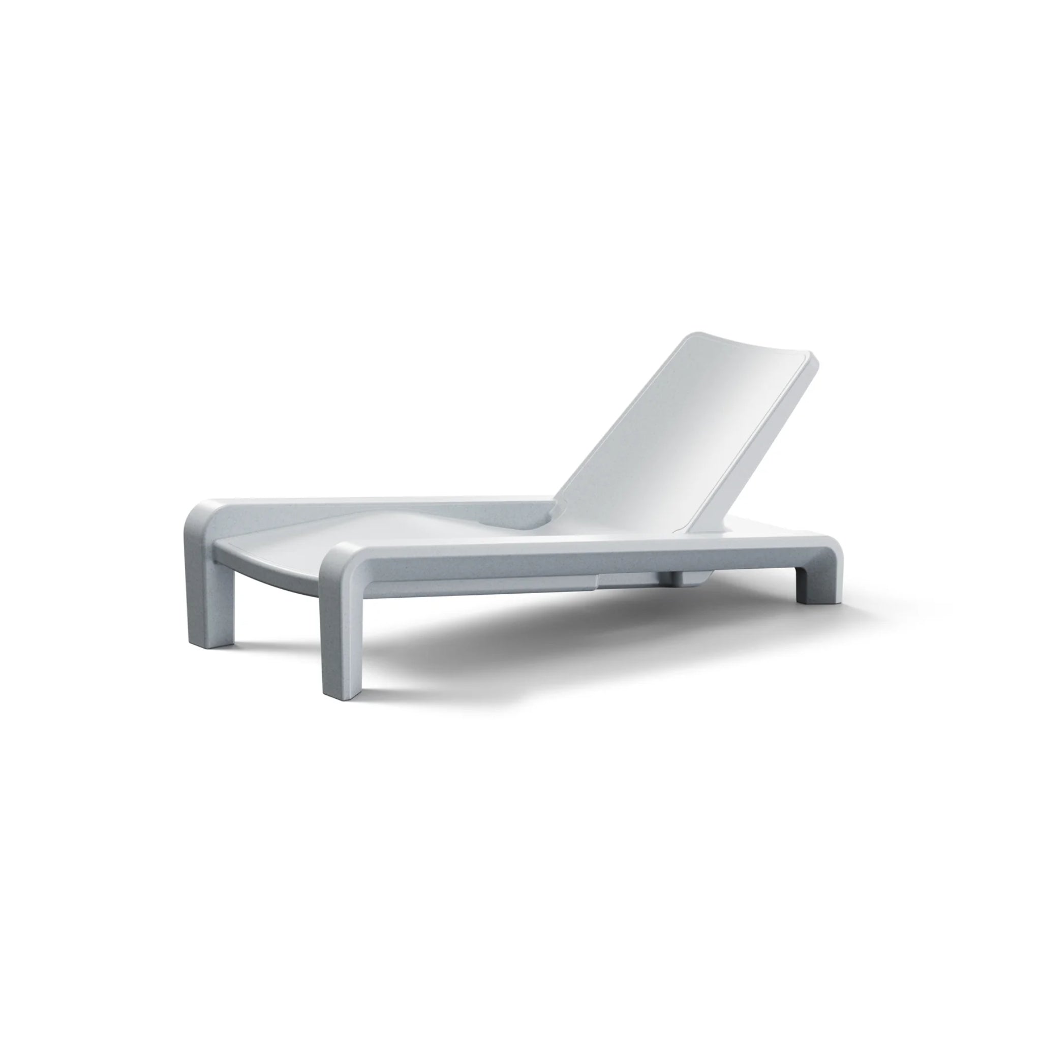 Tupelo Deck Chaise Lounge Chair for in-pool lounging in concrete grey