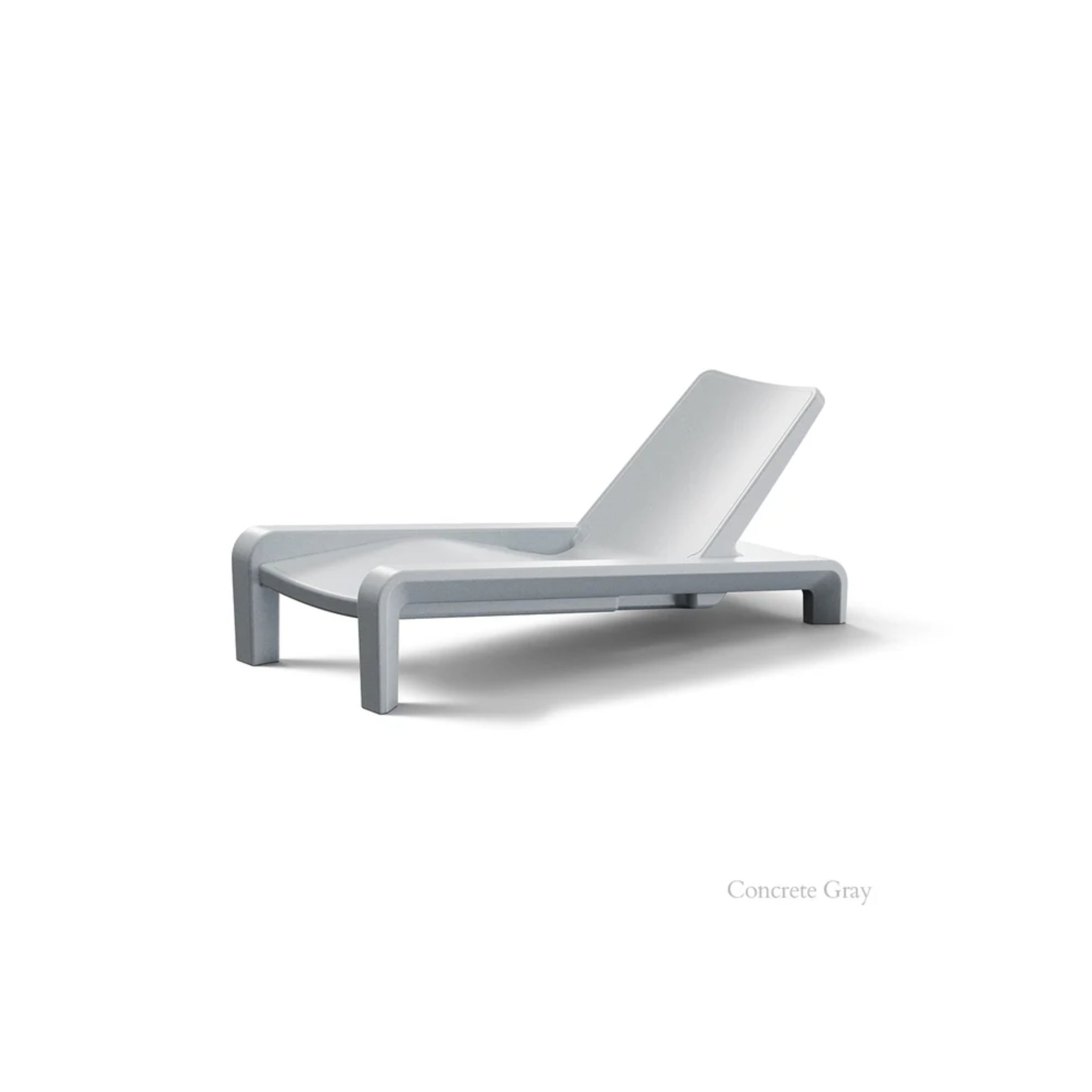 Tupelo Deck Chaise Lounge Chair for in-pool lounging in concrete grey