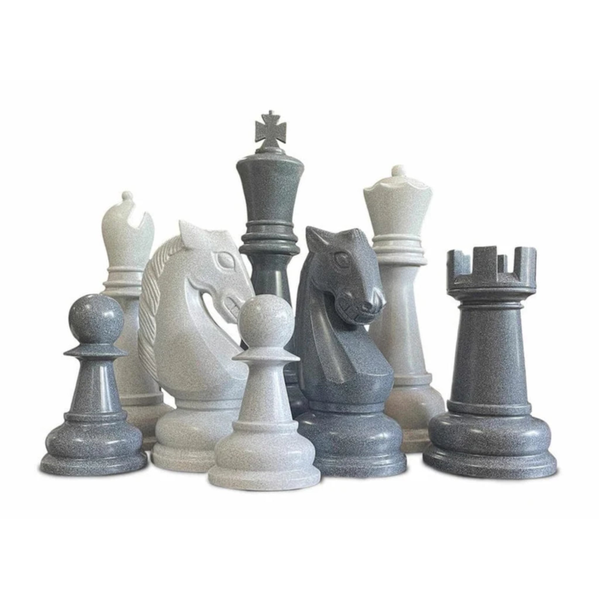 26" Perfect Giant Chess Set | Light And Dark Gray - Giant Chess Set - MegaChess