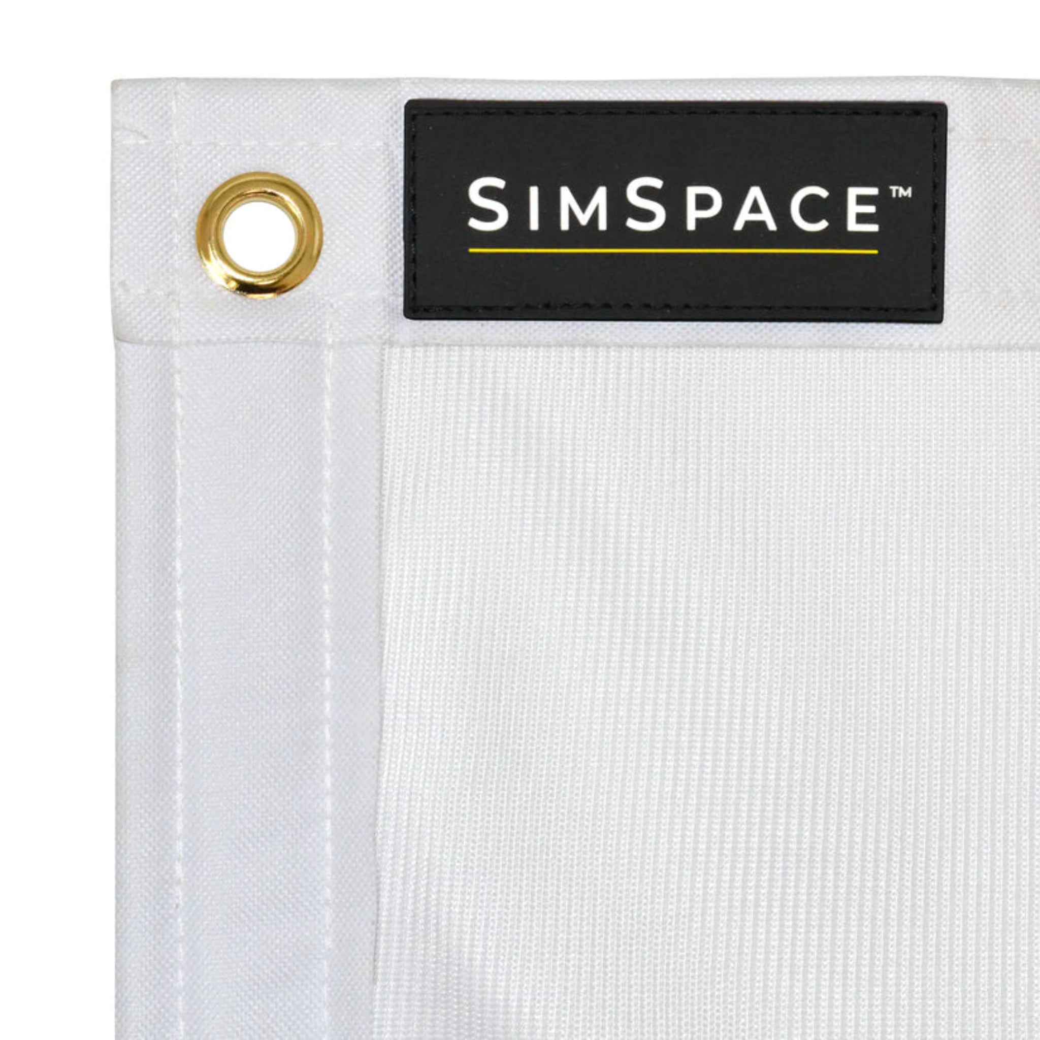 SimSpace premium golf simulator impact screen with reinforced impact-absorbing fabric for home golf simulators