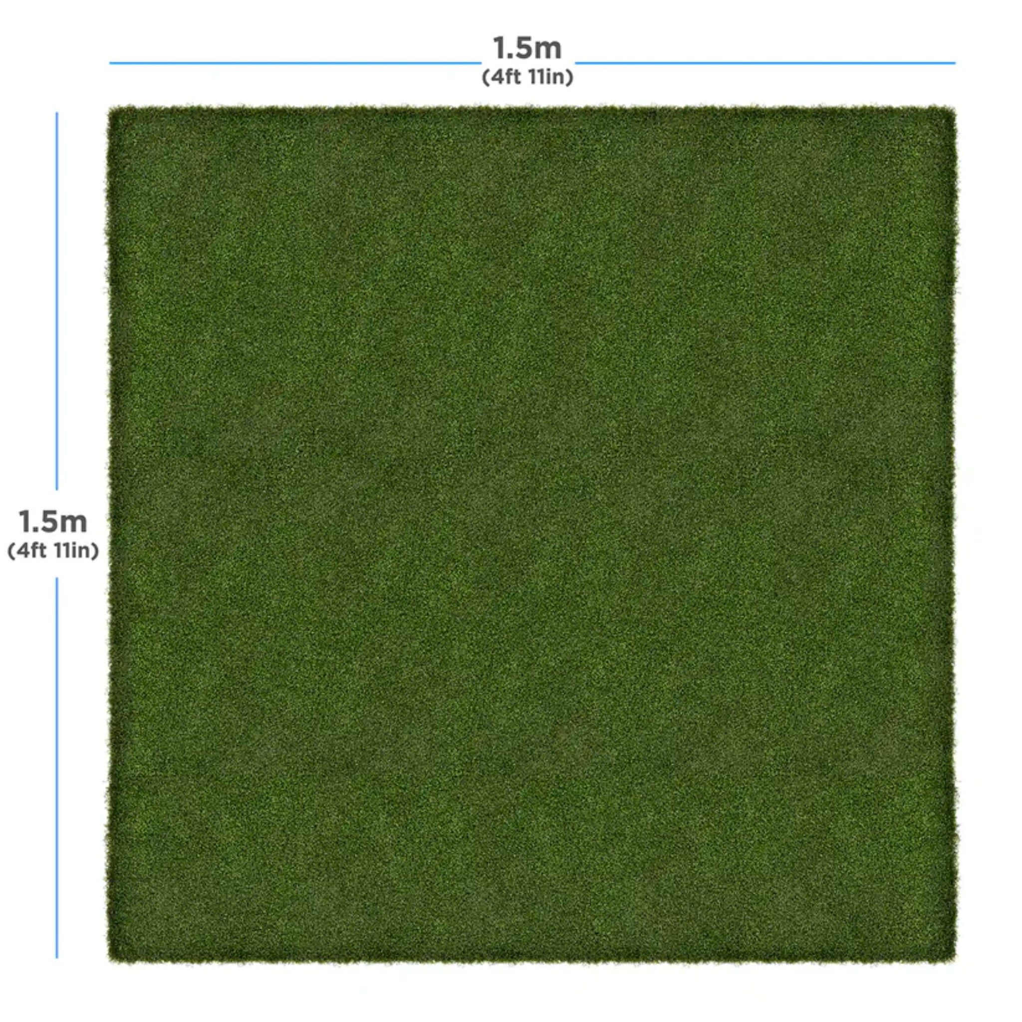 Artificial turf hitting mat surface for realistic golf strikes with SimSpace simulator practice mat