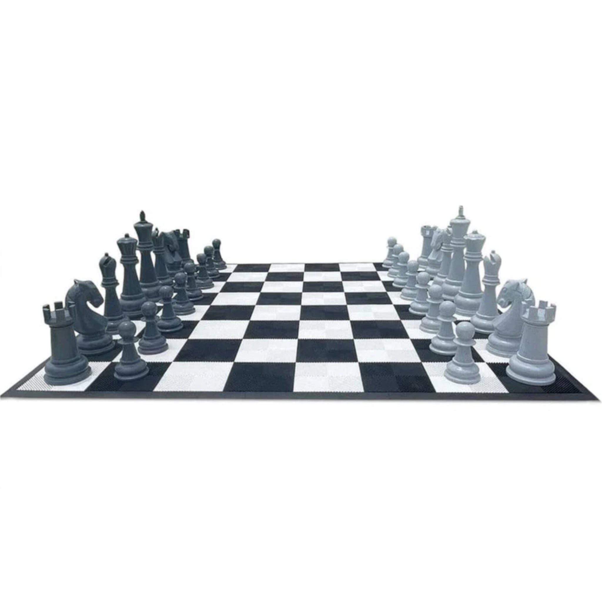 38" Perfect Giant Chess Set | Light And Dark Gray - Giant Chess Set - MegaChess