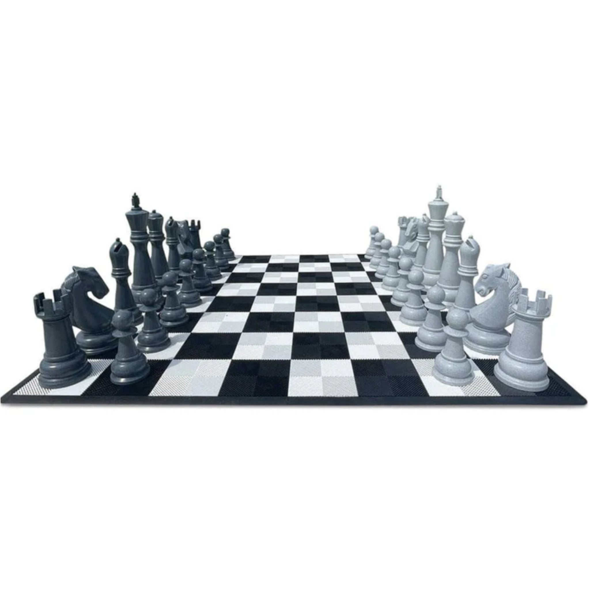 48" Perfect Giant Chess Set | Light And Dark Gray - Giant Chess Set - MegaChess