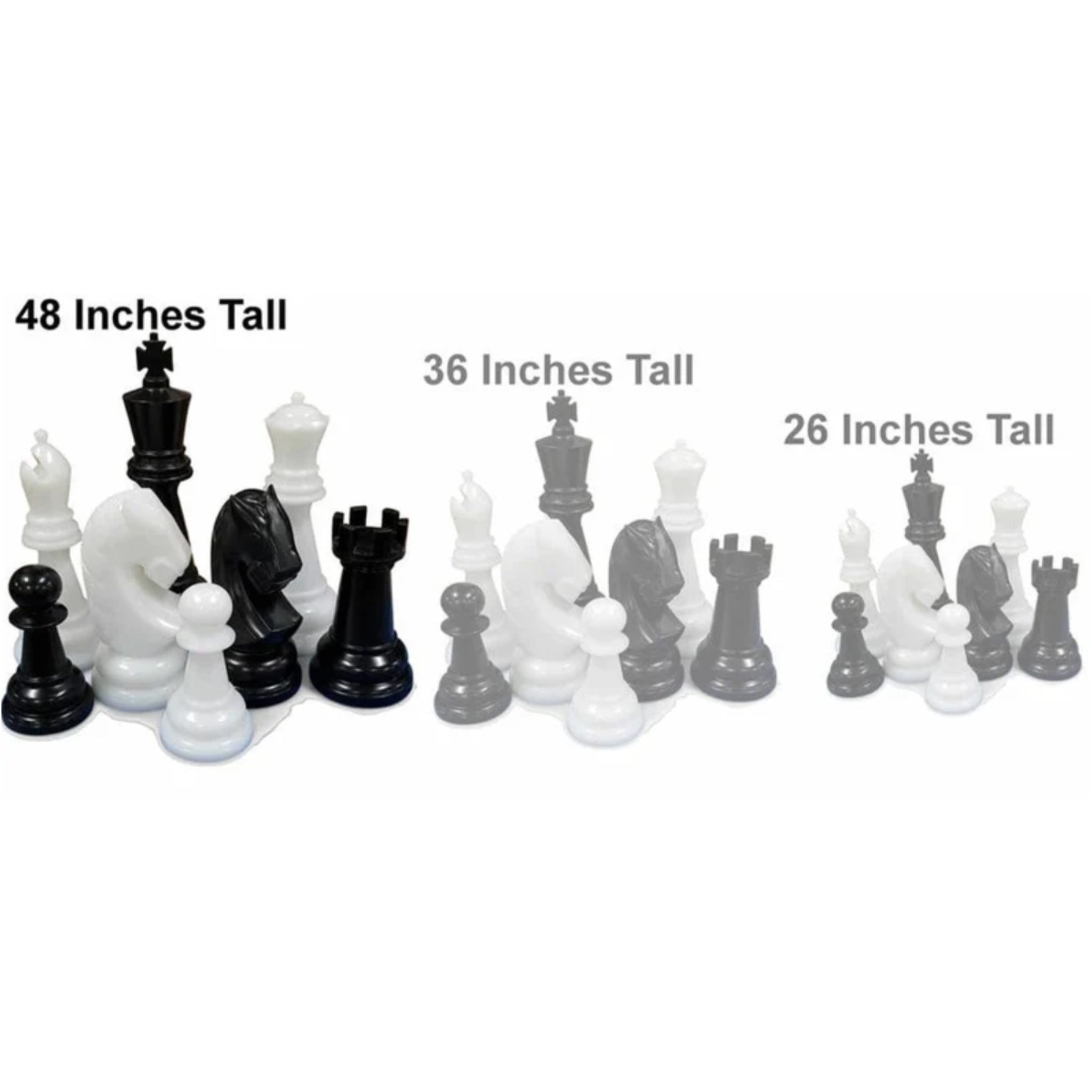 48" Perfect Giant Chess Set | Light And Dark Gray - Giant Chess Set - MegaChess