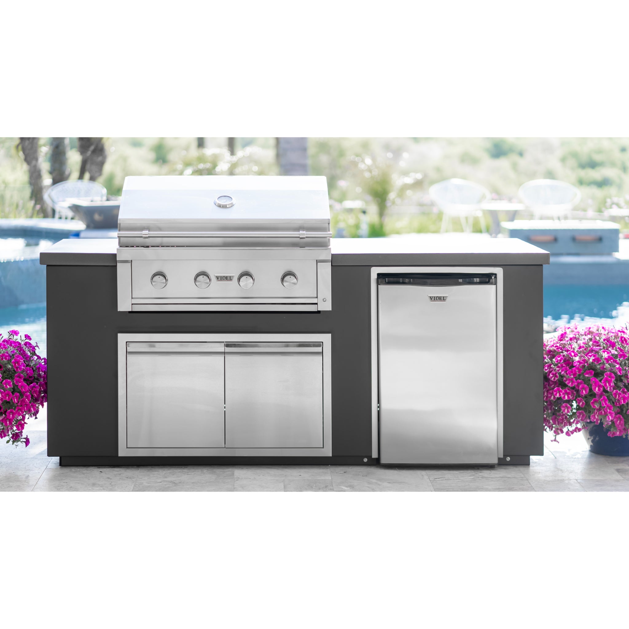 Alta Collection outdoor kitchen island featuring Gran Fuego 36 inch grill by The Outdoor Plus