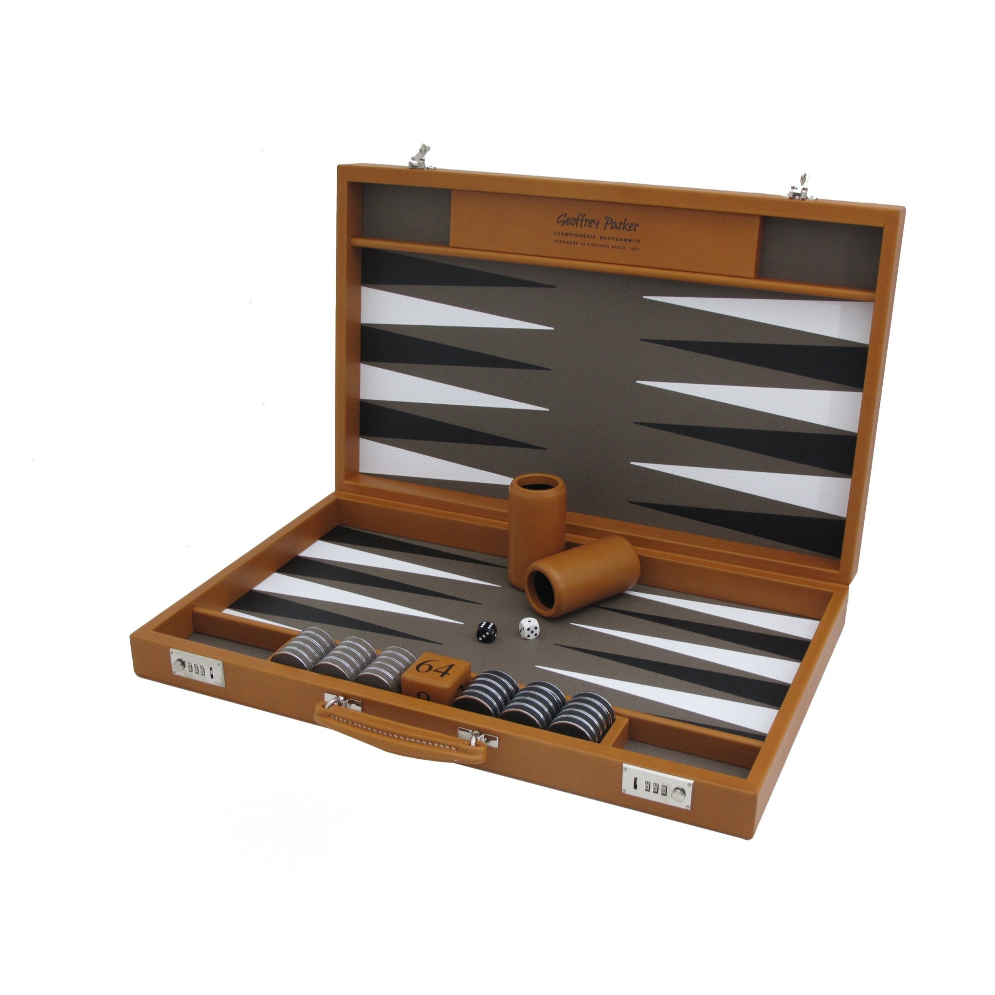Backgammon in Bridle Hide | Parker Collection - Backgammon - Geoffrey Parker