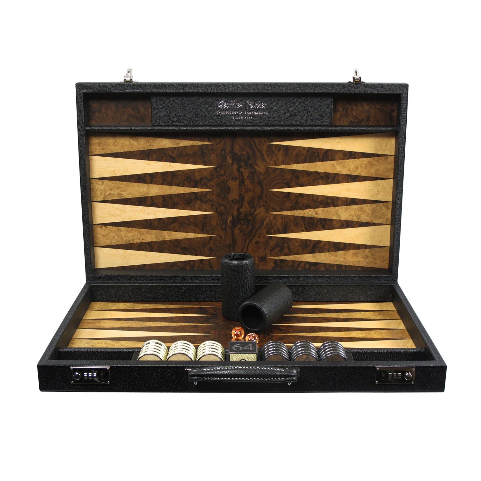 Backgammon in Walnut & Leather | Parker Collection - Backgammon - Geoffrey Parker
