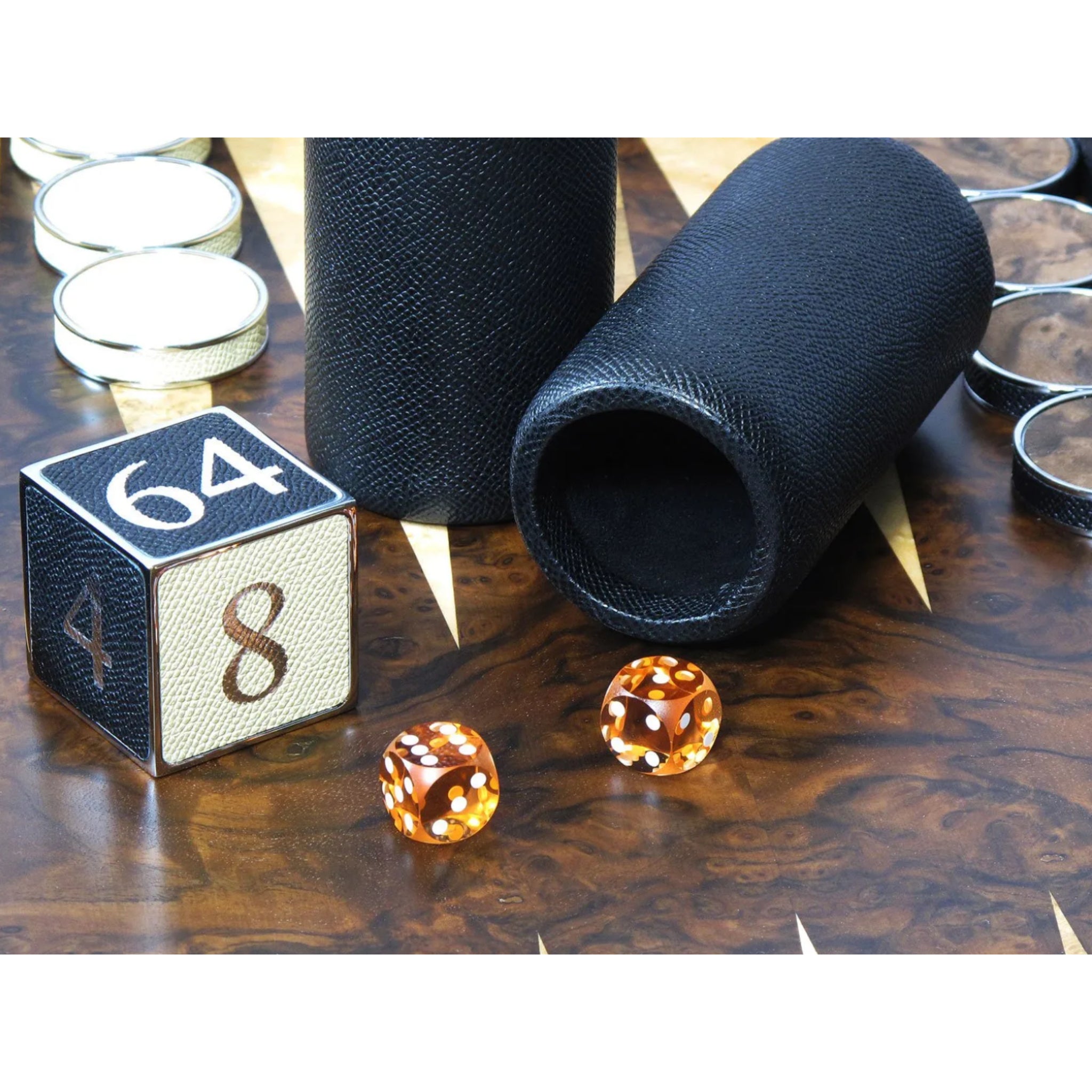 Backgammon in Walnut & Leather | Parker Collection - Backgammon - Geoffrey Parker