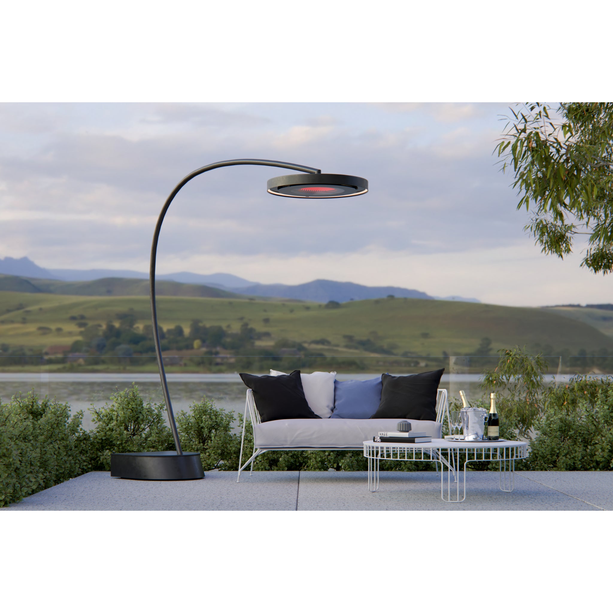Bromic Eclipse electric patio heater designed for commercial and residential outdoor spaces