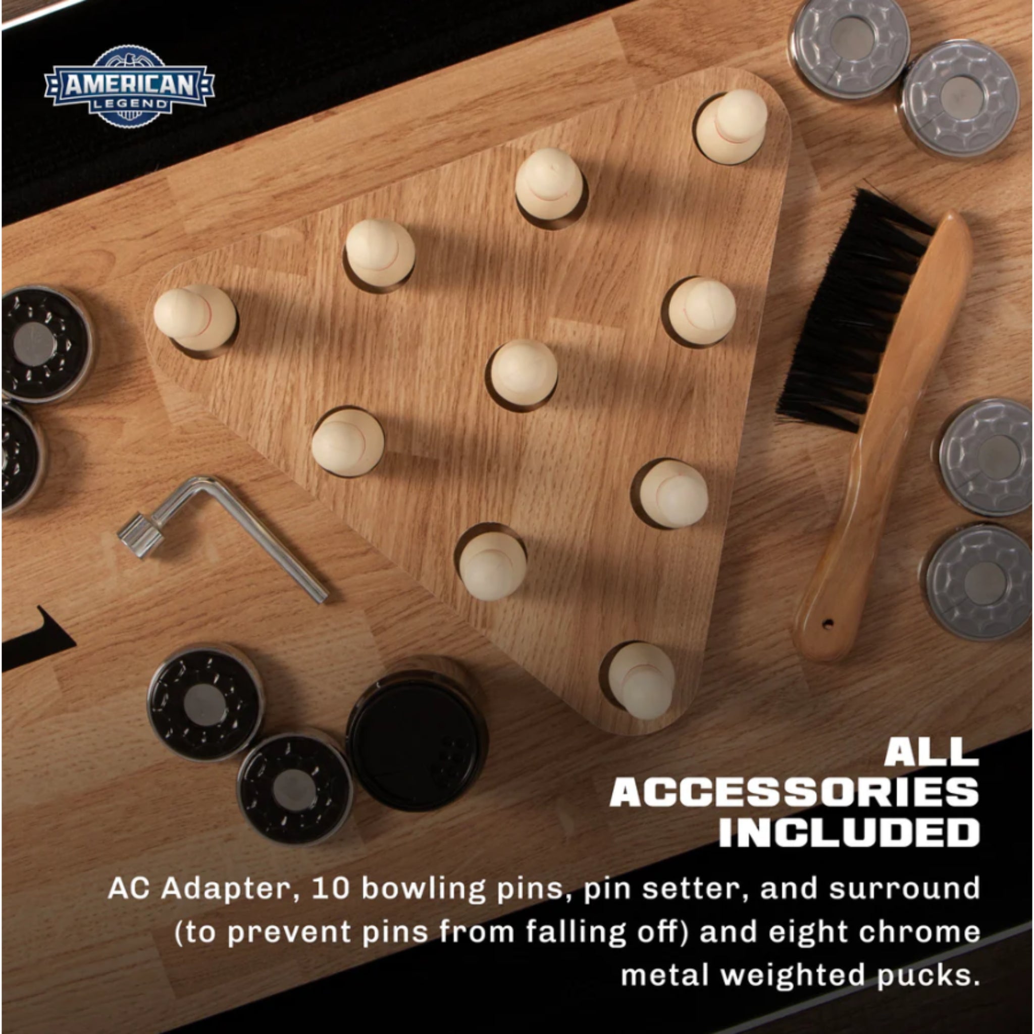 Brookdale 9' LED Light Up Shuffleboard Table - Shuffleboard Table - American Legend