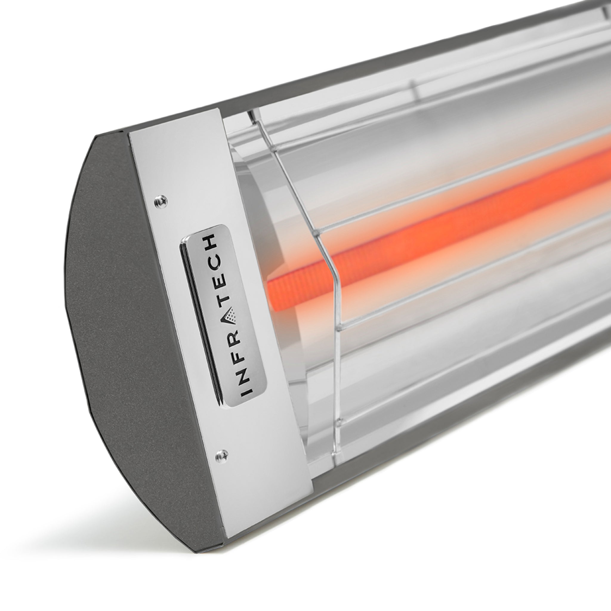 Infratech C/CD Series electric heater in grey finish with quartz heating element visible