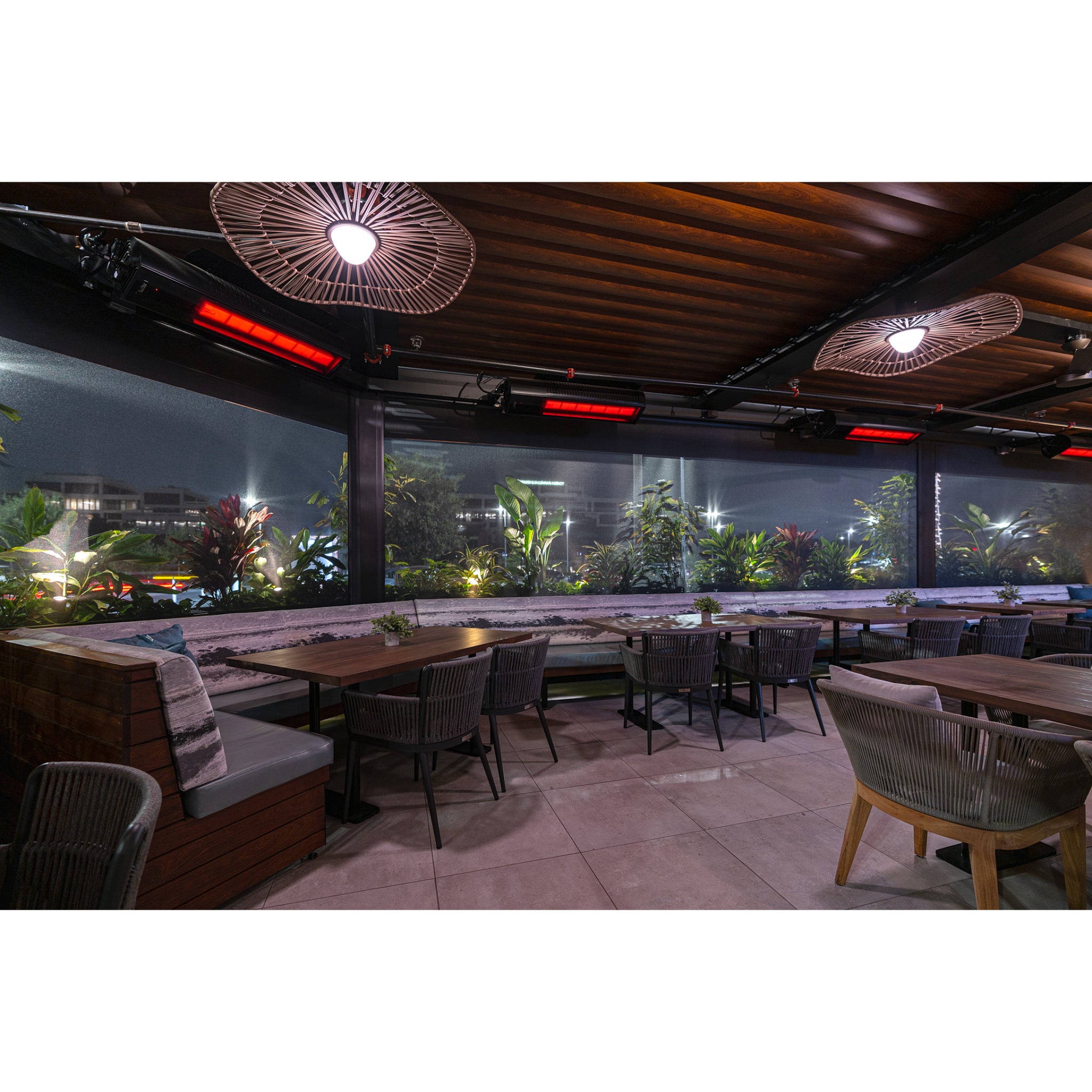 SunStar® Commercial High Output Angled Mount Gas Patio Heater | 34K/50K BTU - Permanent Patio Heater - SunStar