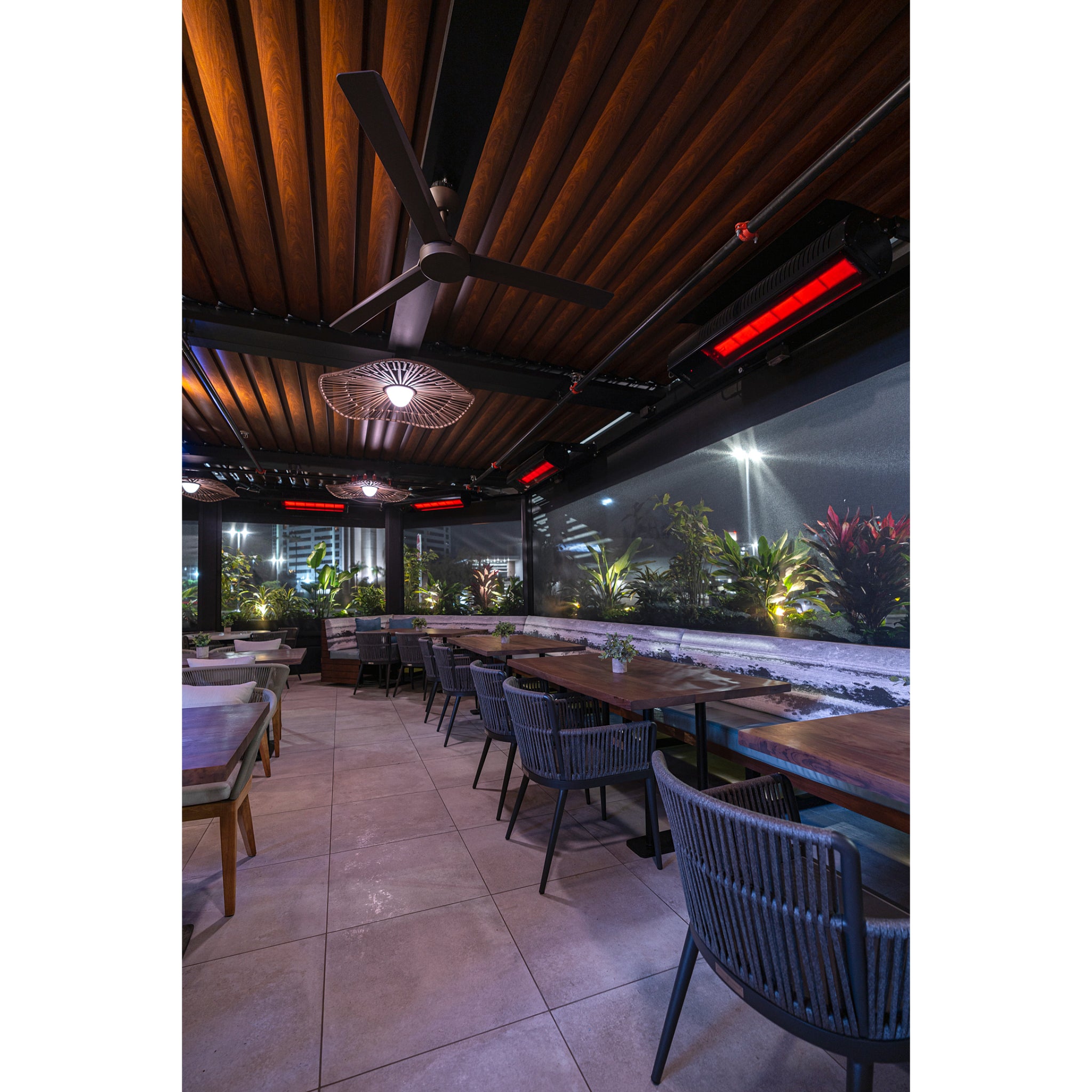 SunStar® Commercial High Output Angled Mount Gas Patio Heater | 34K/50K BTU - Permanent Patio Heater - SunStar