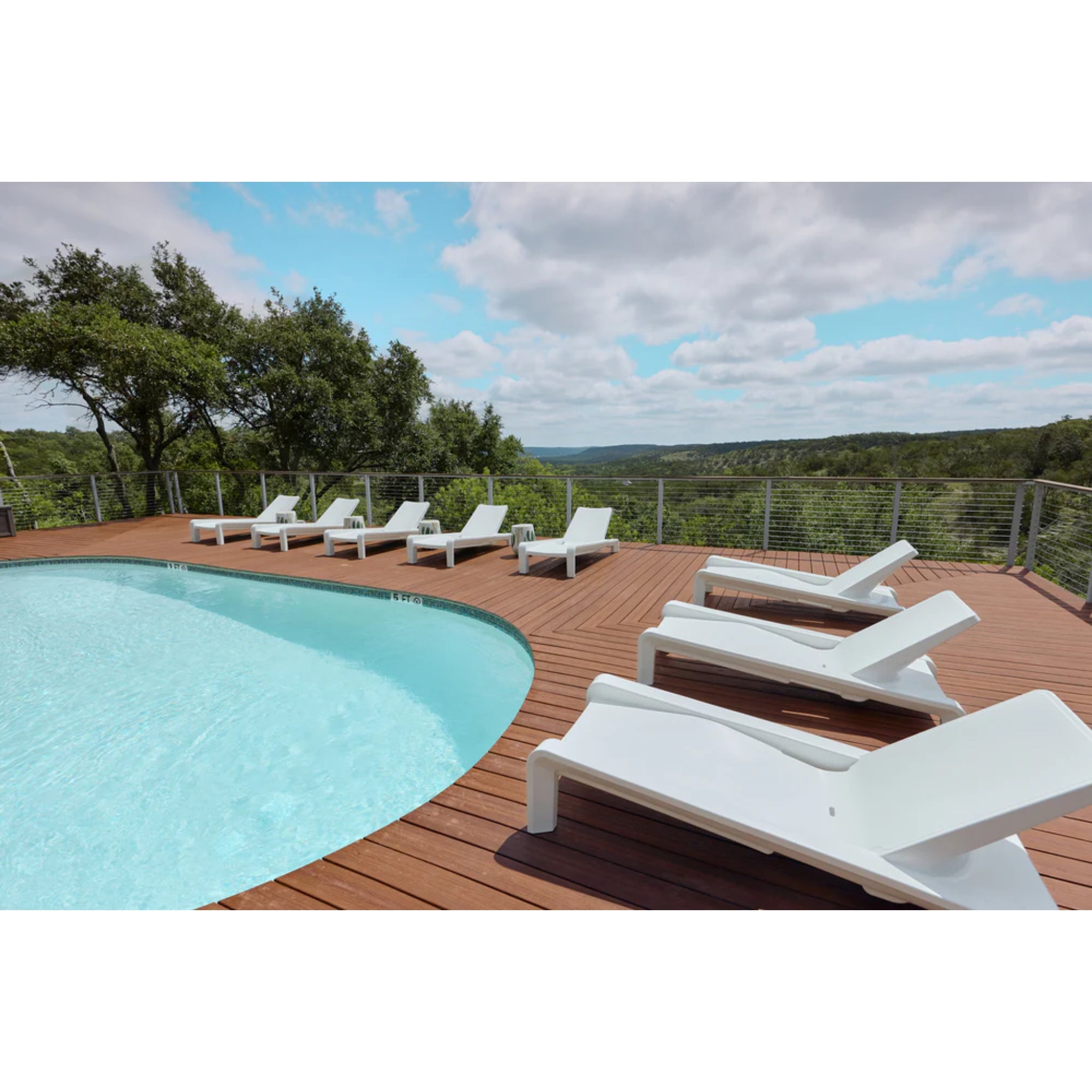 Deck Chaise Lounge | Baja Shelf Pool Lounger for commercial or residential