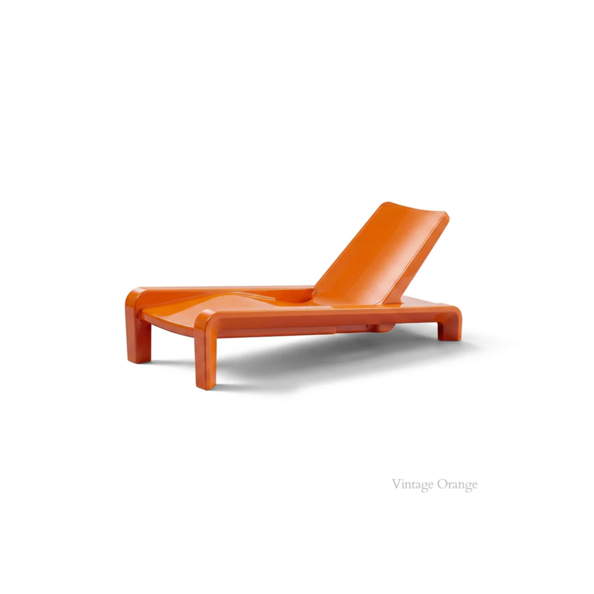Tupelo Deck Chaise Lounge in Vintage Orange outdoor furniture finish