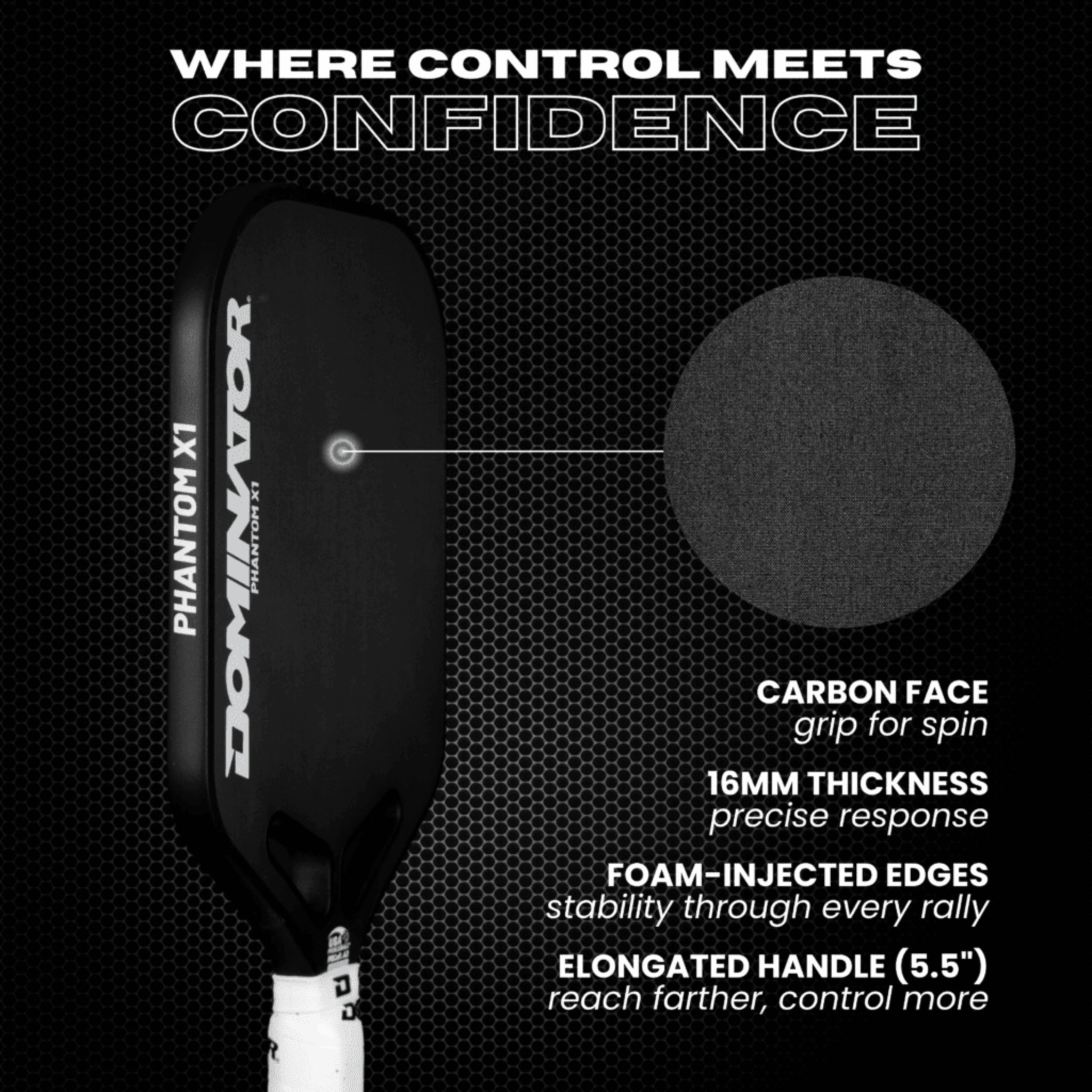 Dominator Phantom X1 Pickleball Paddle - Pickleball Paddle - Dominator