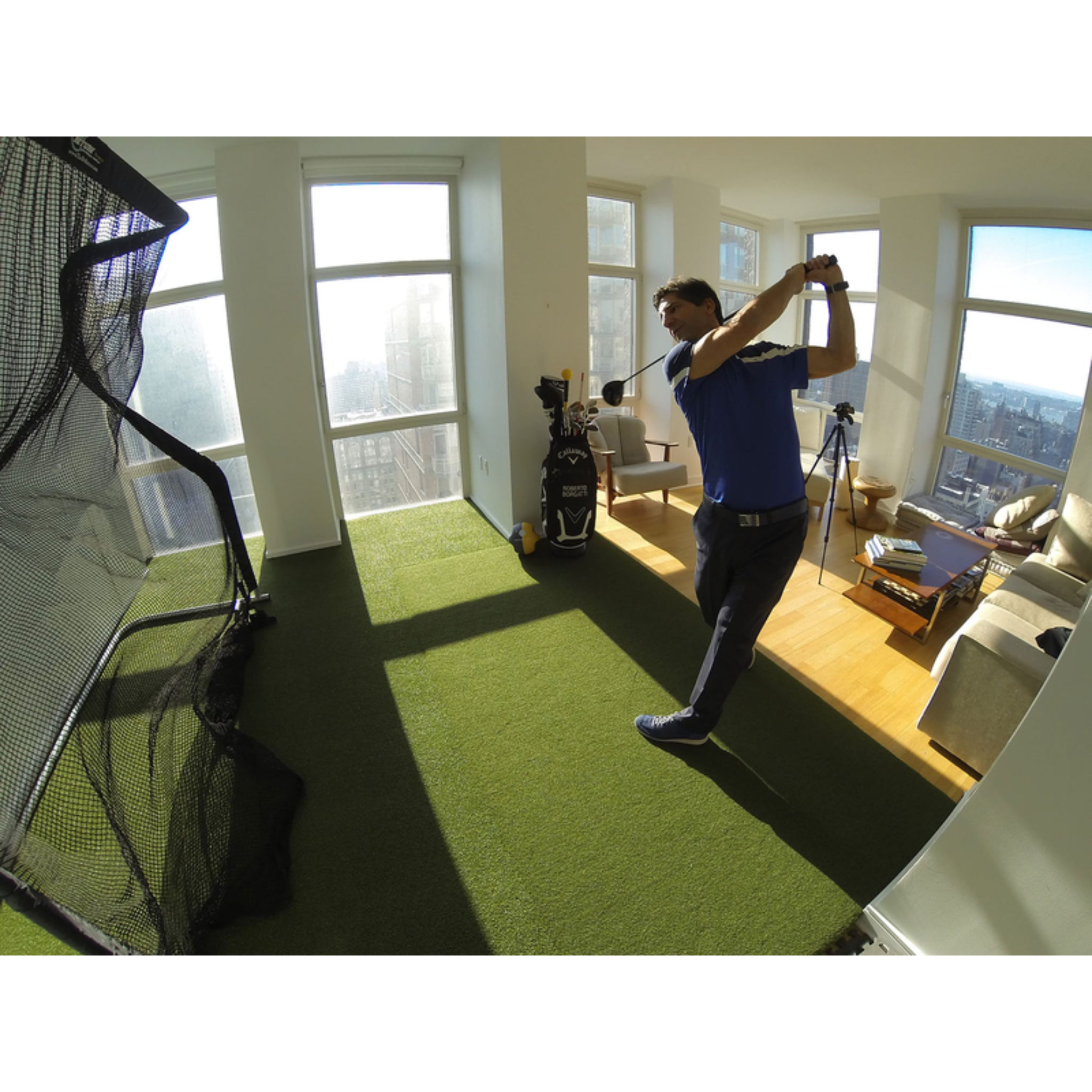 Country Club Elite Golf Hitting Mat by Real Feel close-up showing premium hitting surface designed for residential golf simulators, country clubs, and training facilities as well as at home practice