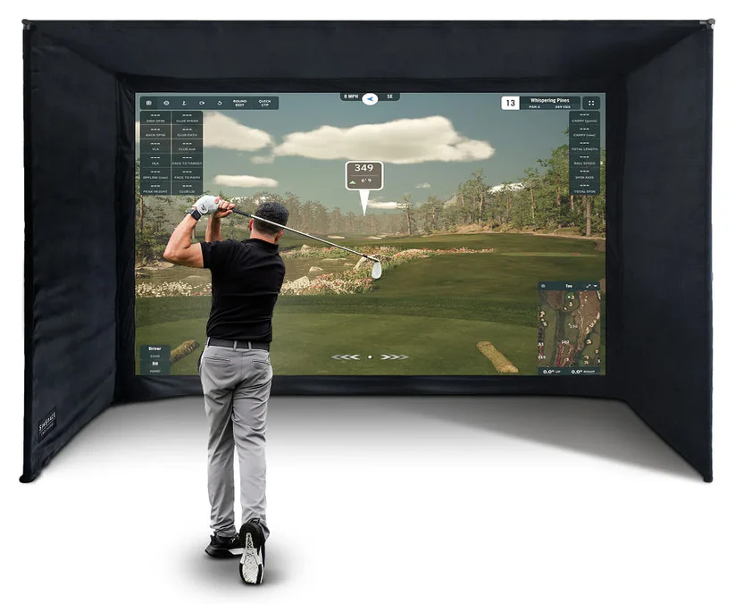 SimSpace golf enclosure for golf simulator or hitting practice golf balls
