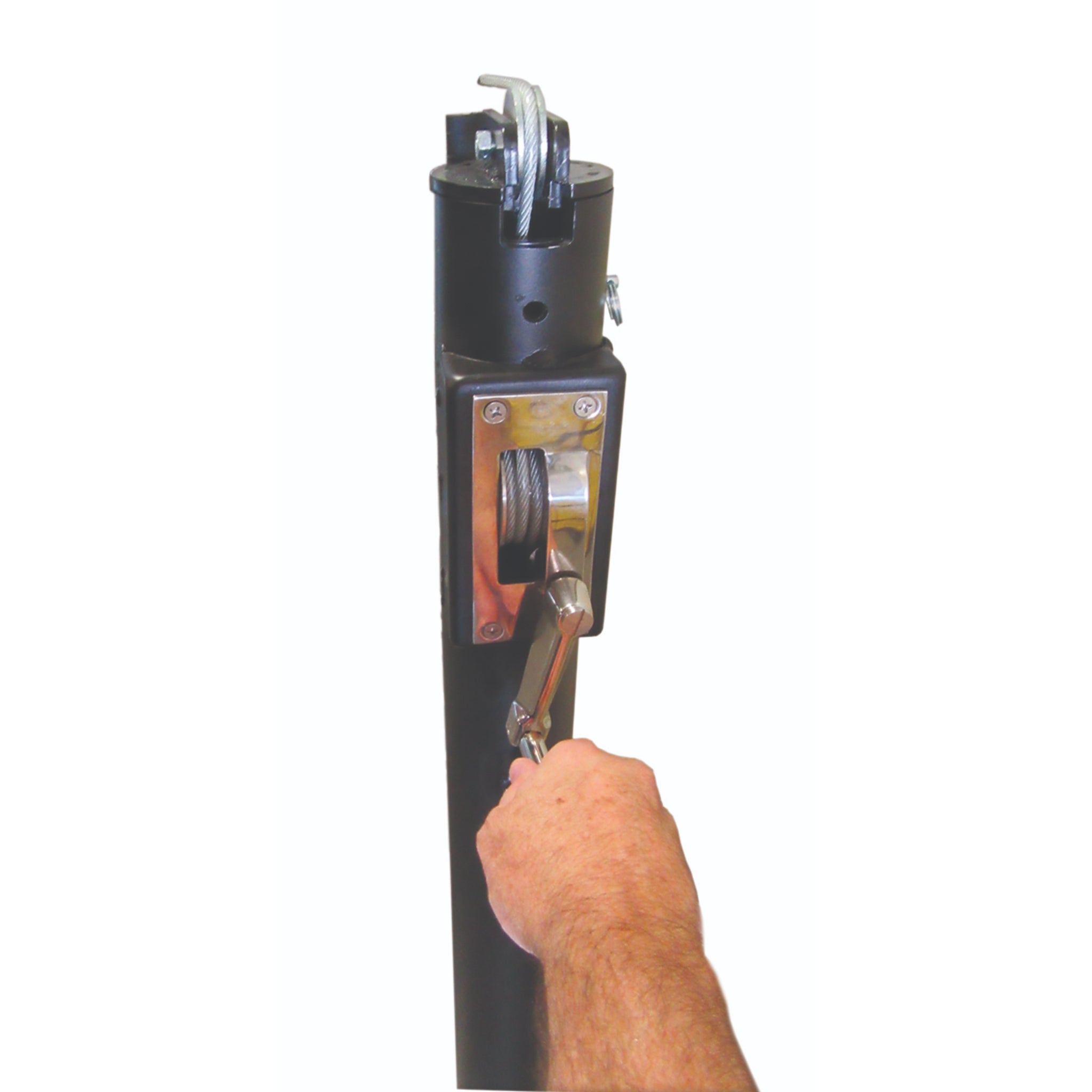 First Team Guardian in-ground pickleball net system with worm gear winch
