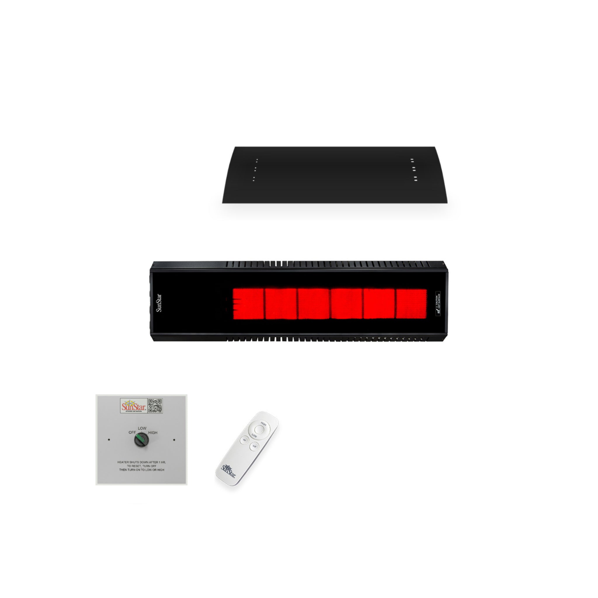 SunStar horizontal mount infrared gas heater for commercial outdoor spaces