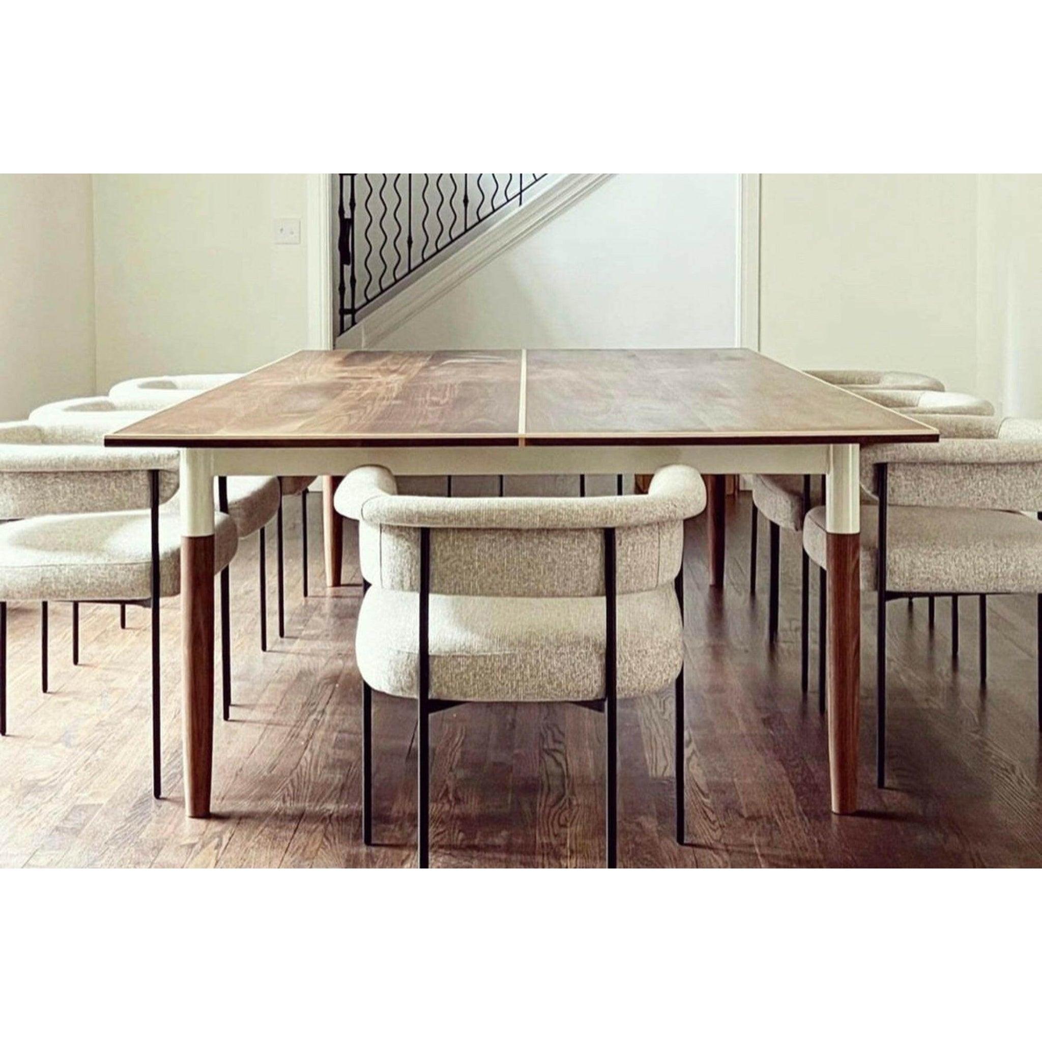 Convertible dining table that transforms into ping pong table for STRs