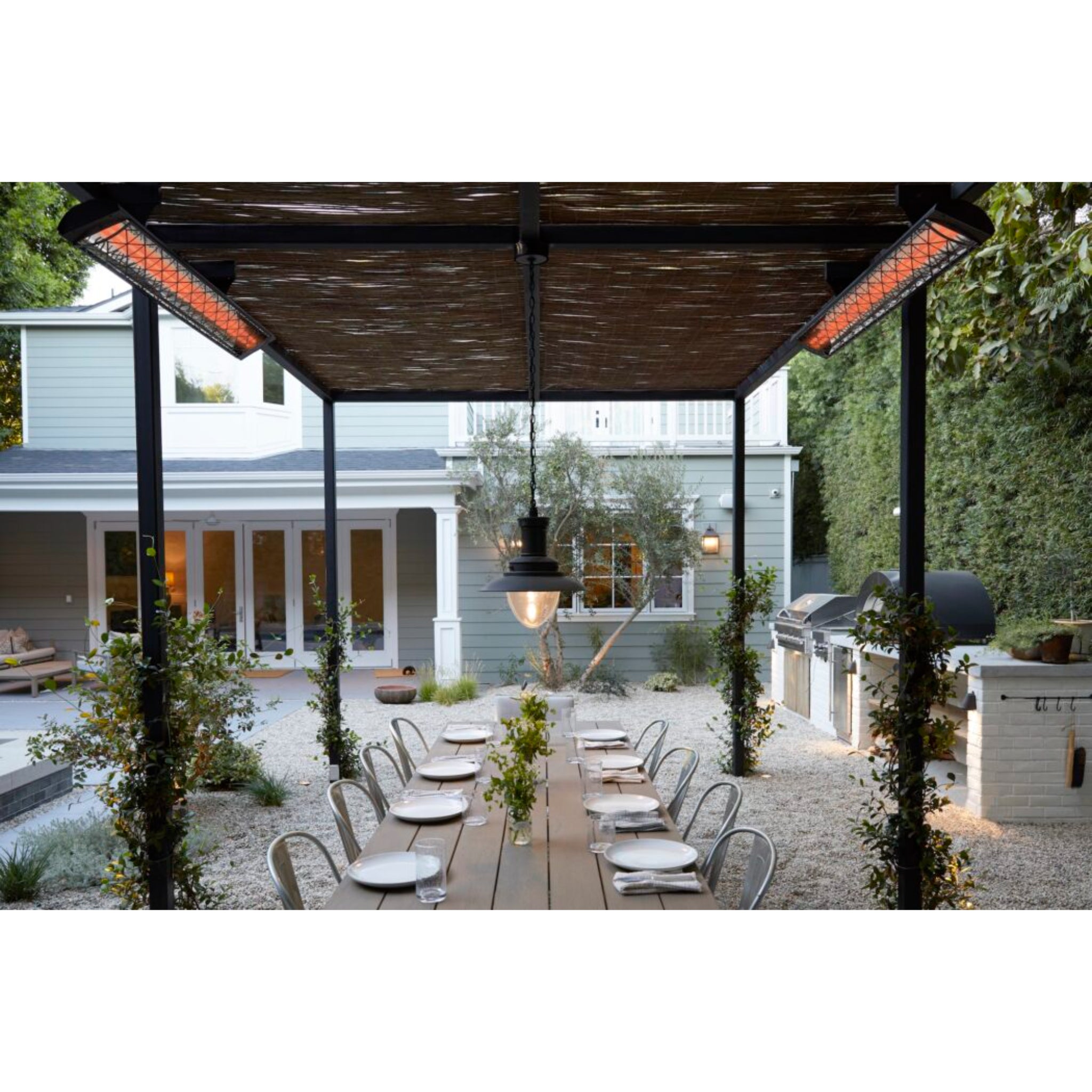 Infratech CD series dual element outdoor patio heater at luxury vacation rental home