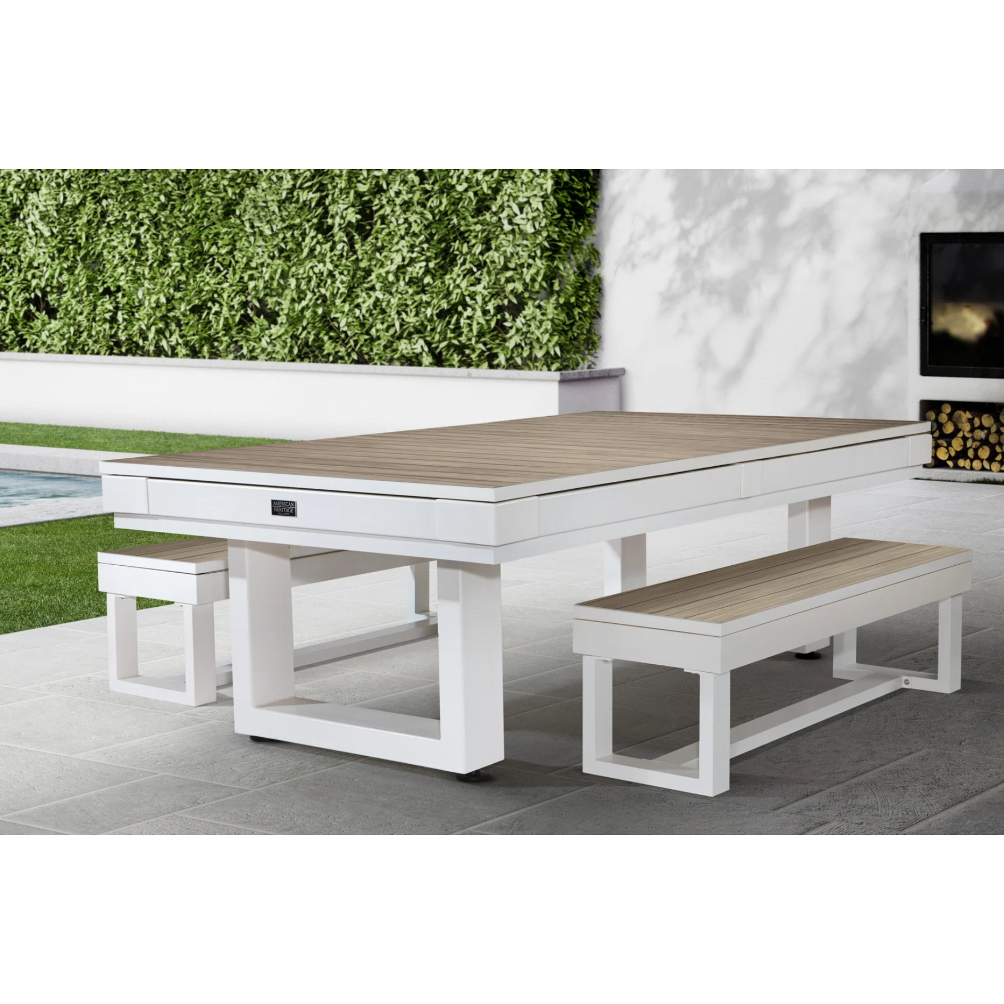 Lanai Outdoor 8' Pool Table + Dining Conversion Set | Lanai Collection - Pool Table - American Heritage Billiards