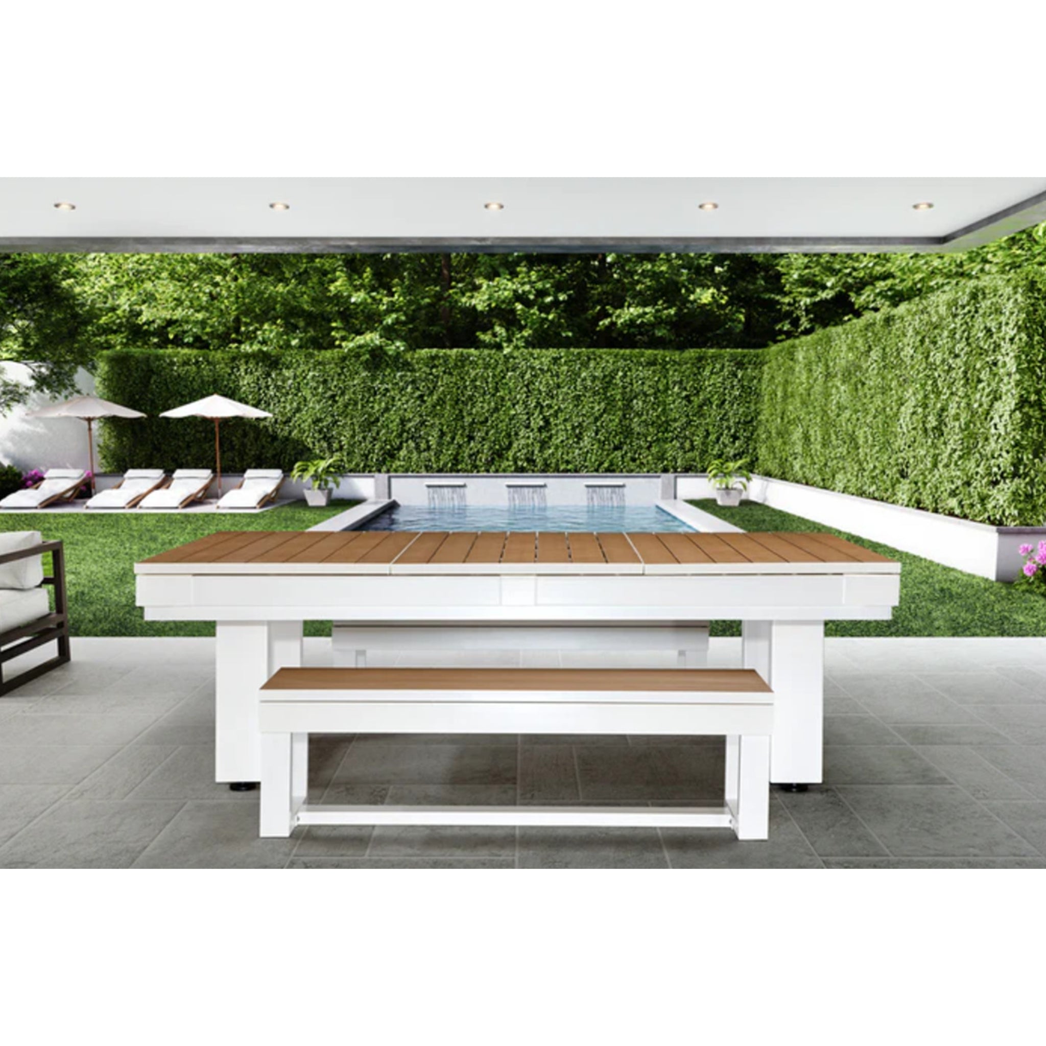 Lanai Outdoor 8' Pool Table + Dining Conversion Set | Lanai Collection - Pool Table - American Heritage Billiards