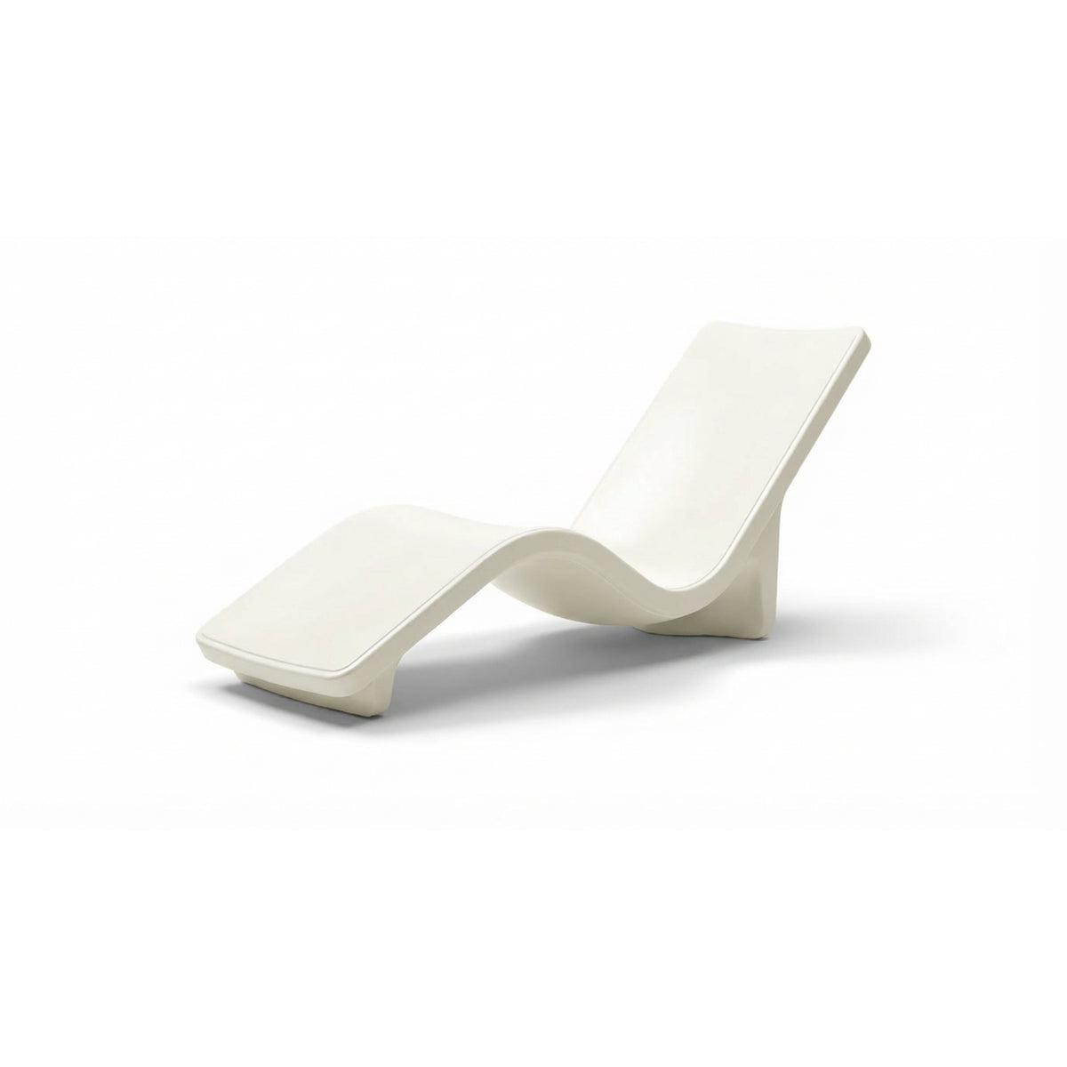 Durable in pool chaise lounge chair made in USA for luxury outdoor living spaces in ivory color