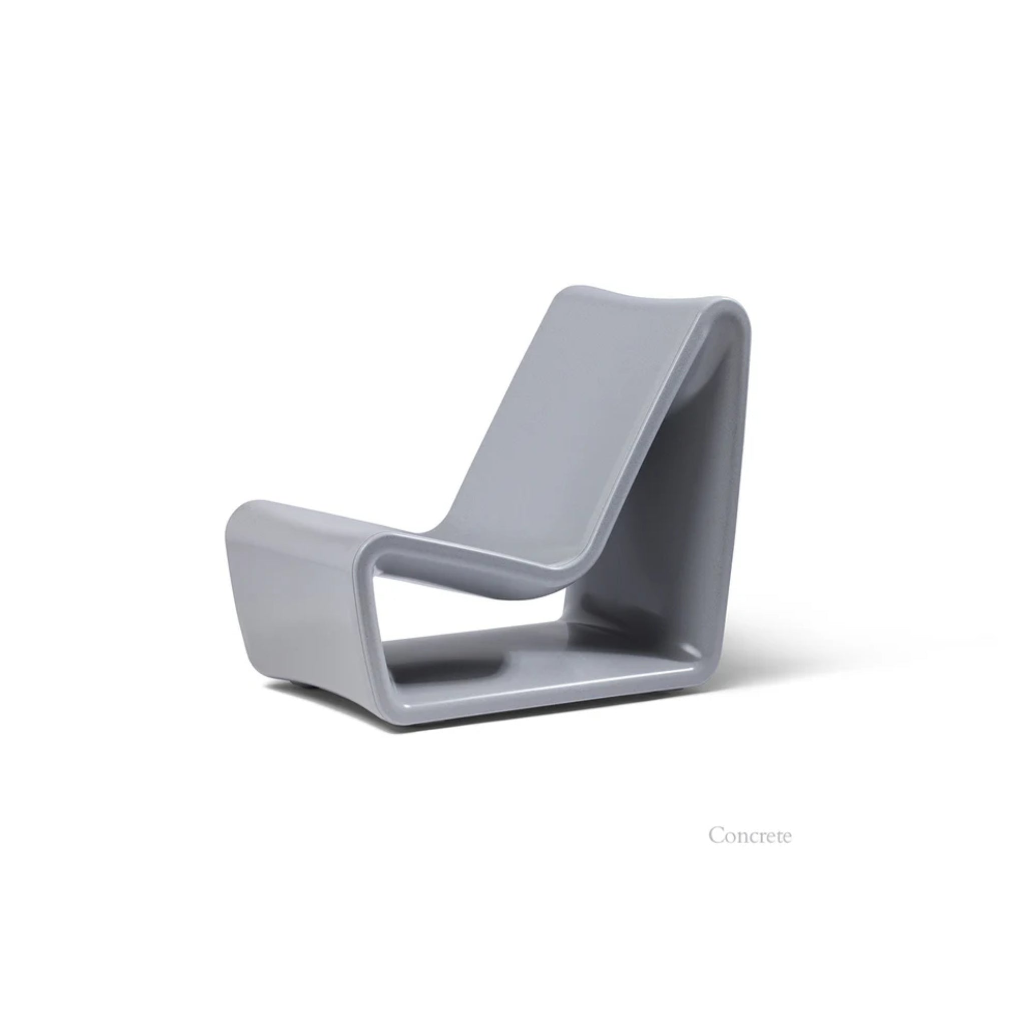 Loop Lounge Chair in Concrete Gray | Baja Shelf Pool Lounger - Outdoor Furniture - Tupelo