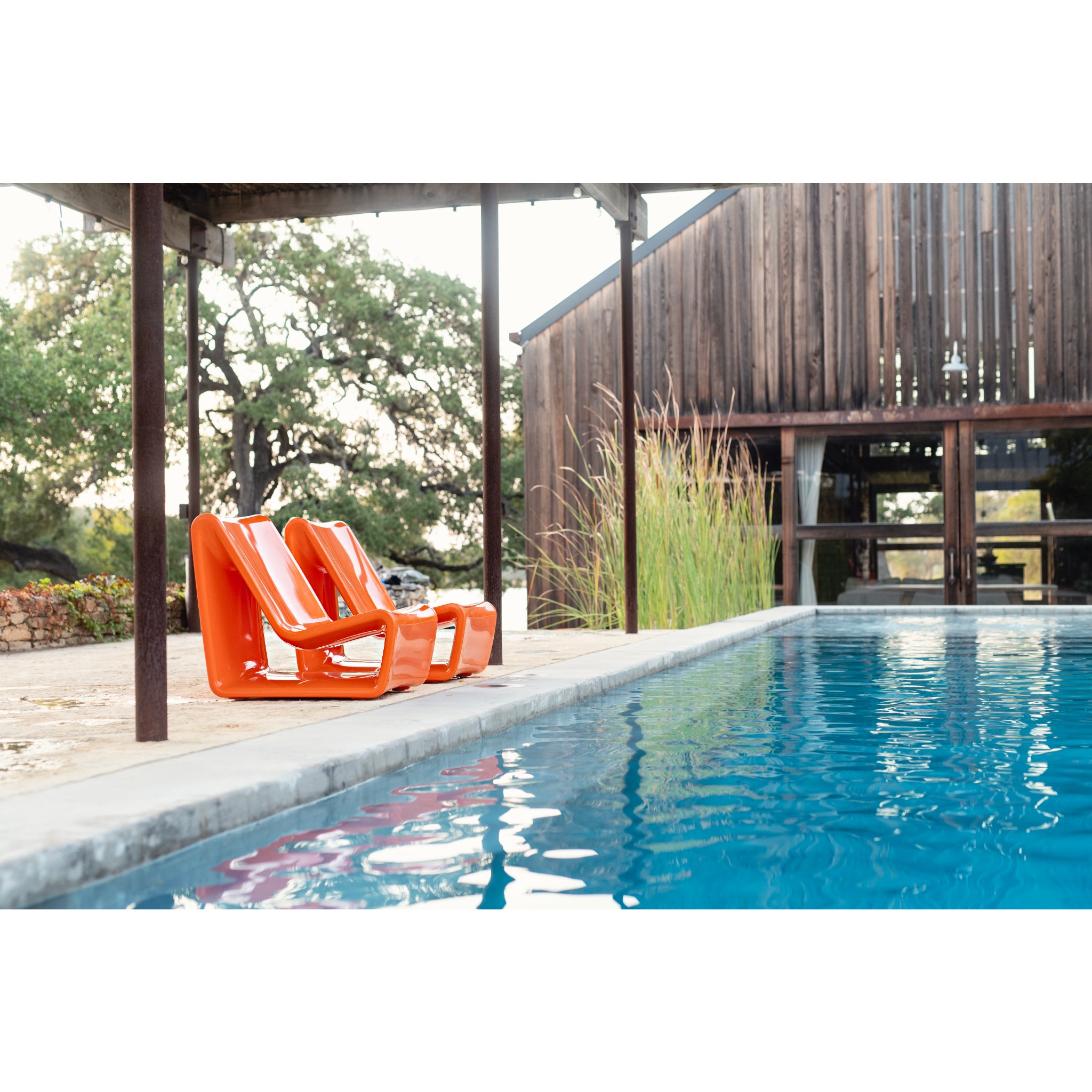 Loop Lounge Chair | Baja Shelf Pool Lounger - Outdoor Furniture - Tupelo