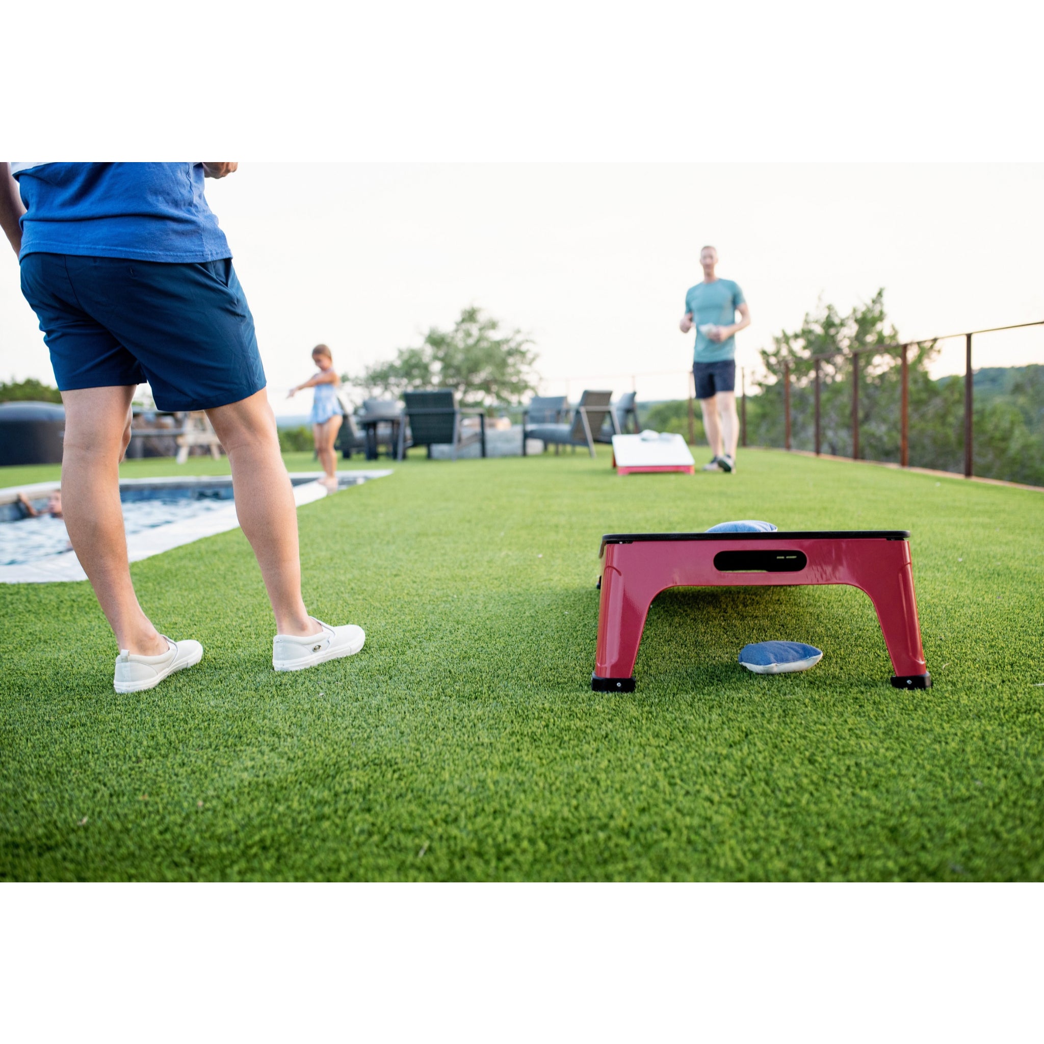 People playing Luxury All-Weather Cornhole