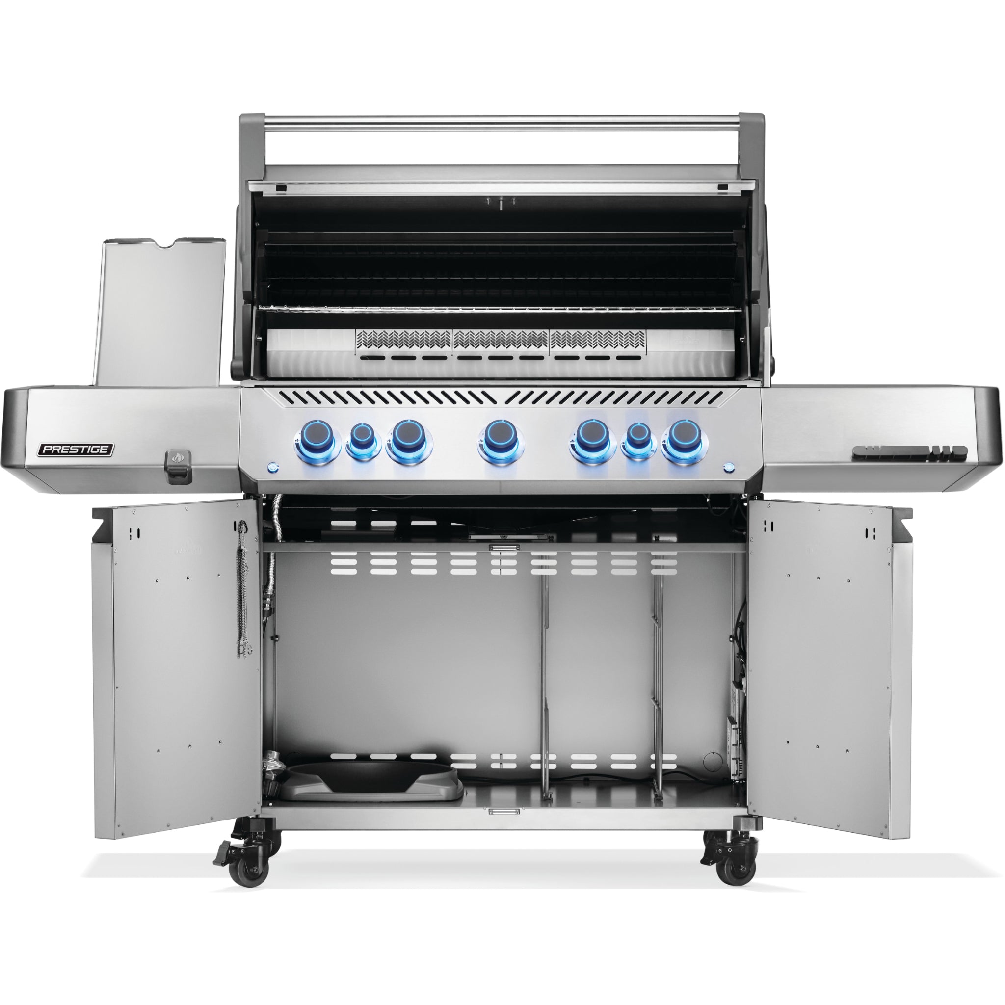 Napoleon Prestige 665 gas grill outdoor cooking station with infrared burners
