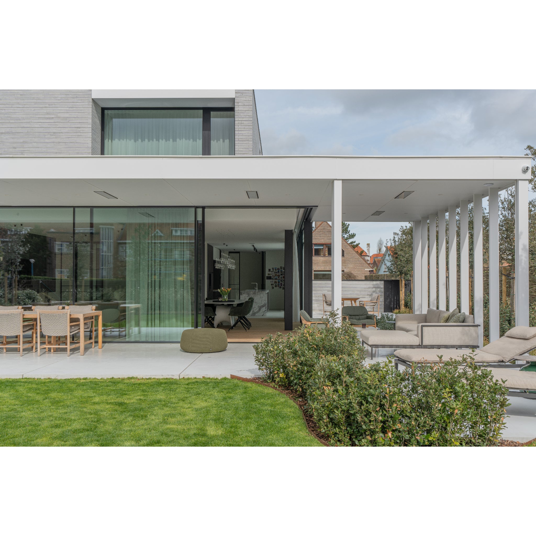 Bromic Platinum Smart Heat Electric Heaters on outdoor residential patio