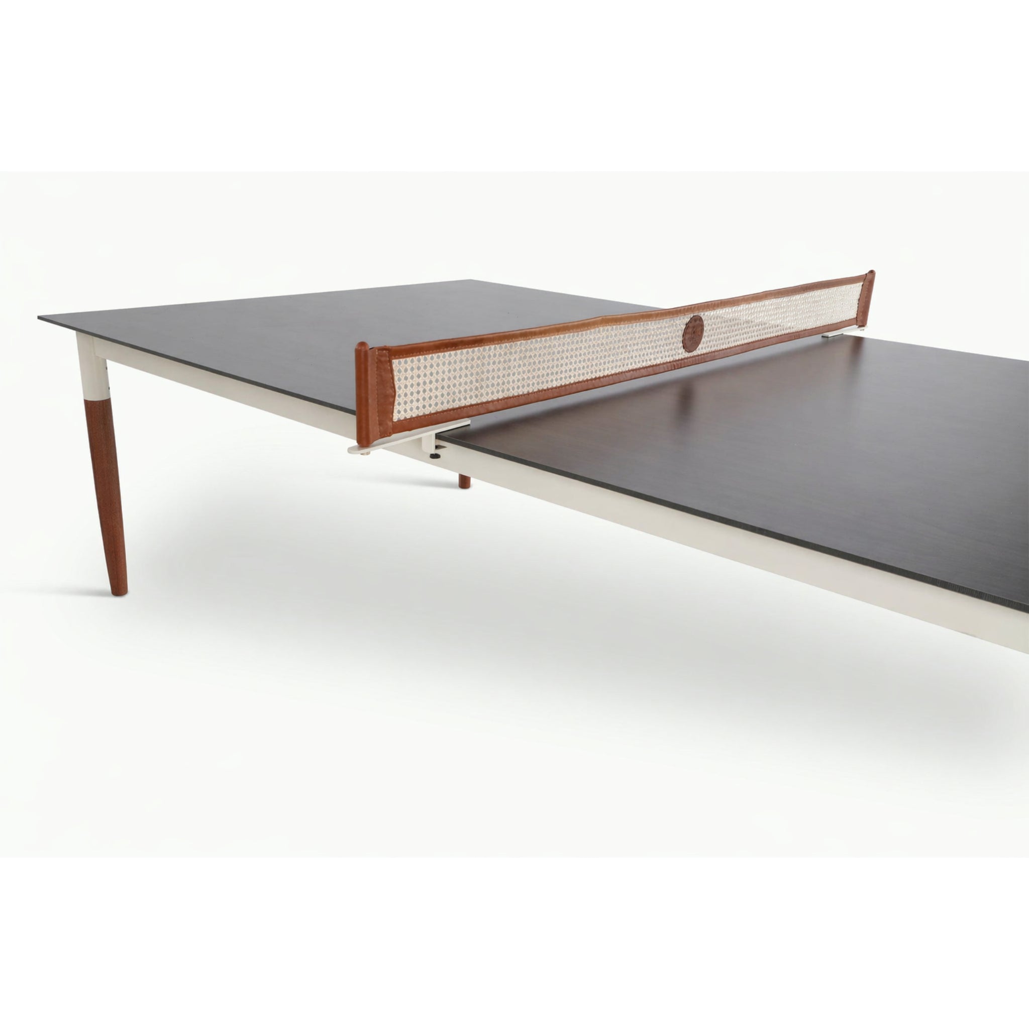 Pong Springs outdoor ping pong table with black Formica top by Sean Woolsey