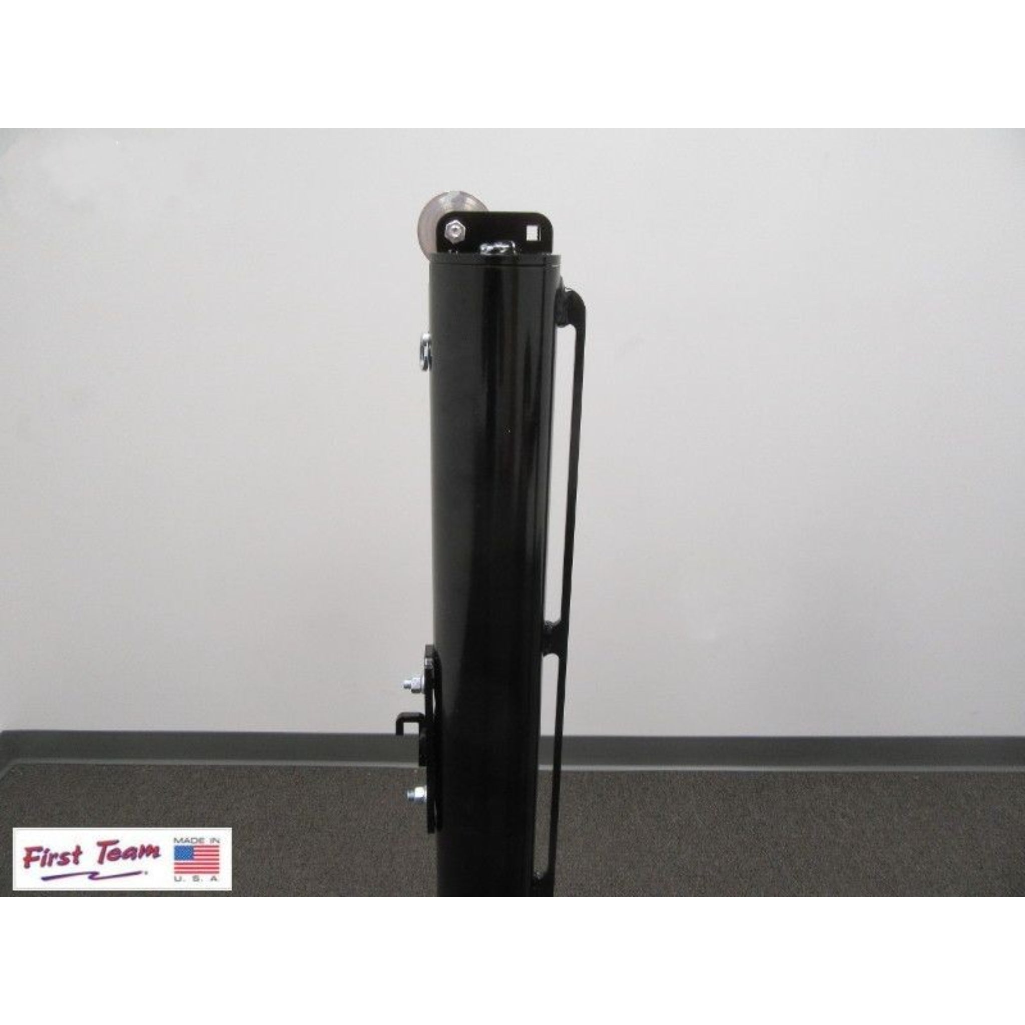 Commercial in-ground tennis or pickleball net posts with telescoping height for multi-use tennis and pickleball courts