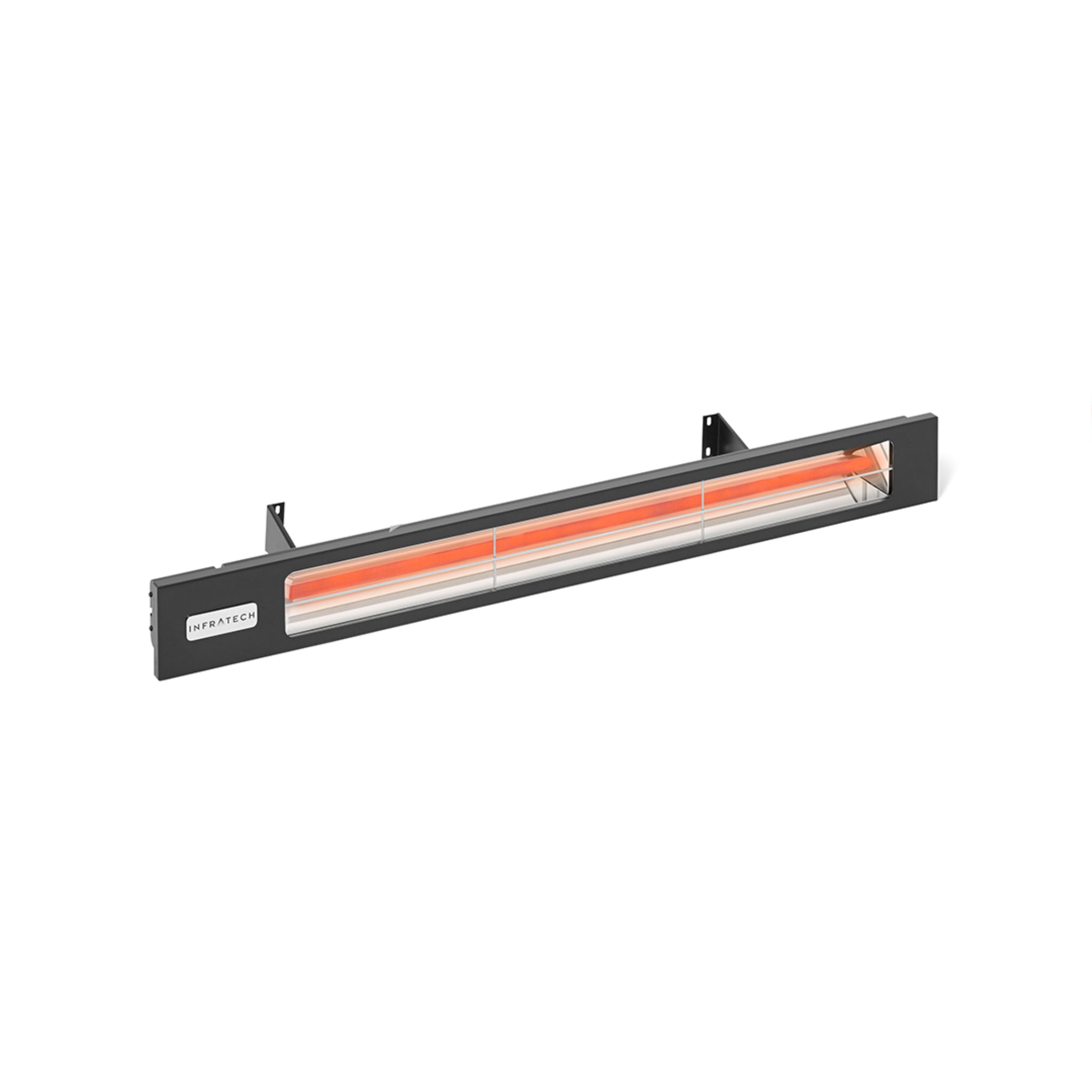 Infratech Slimline SL16 1600W single element infrared heater in black finish, slim profile wall mount