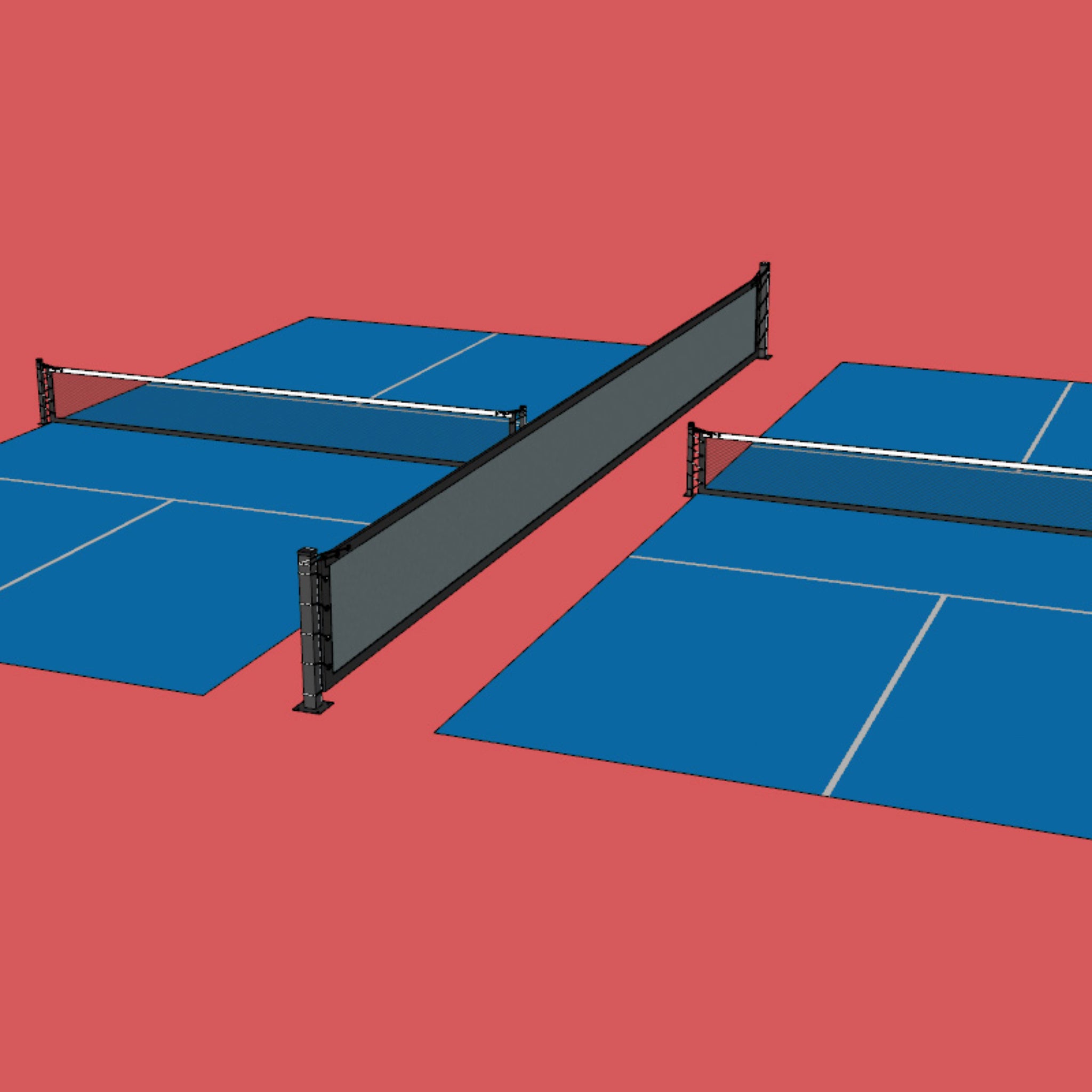 Pickleball divider windscreen mesh panel system