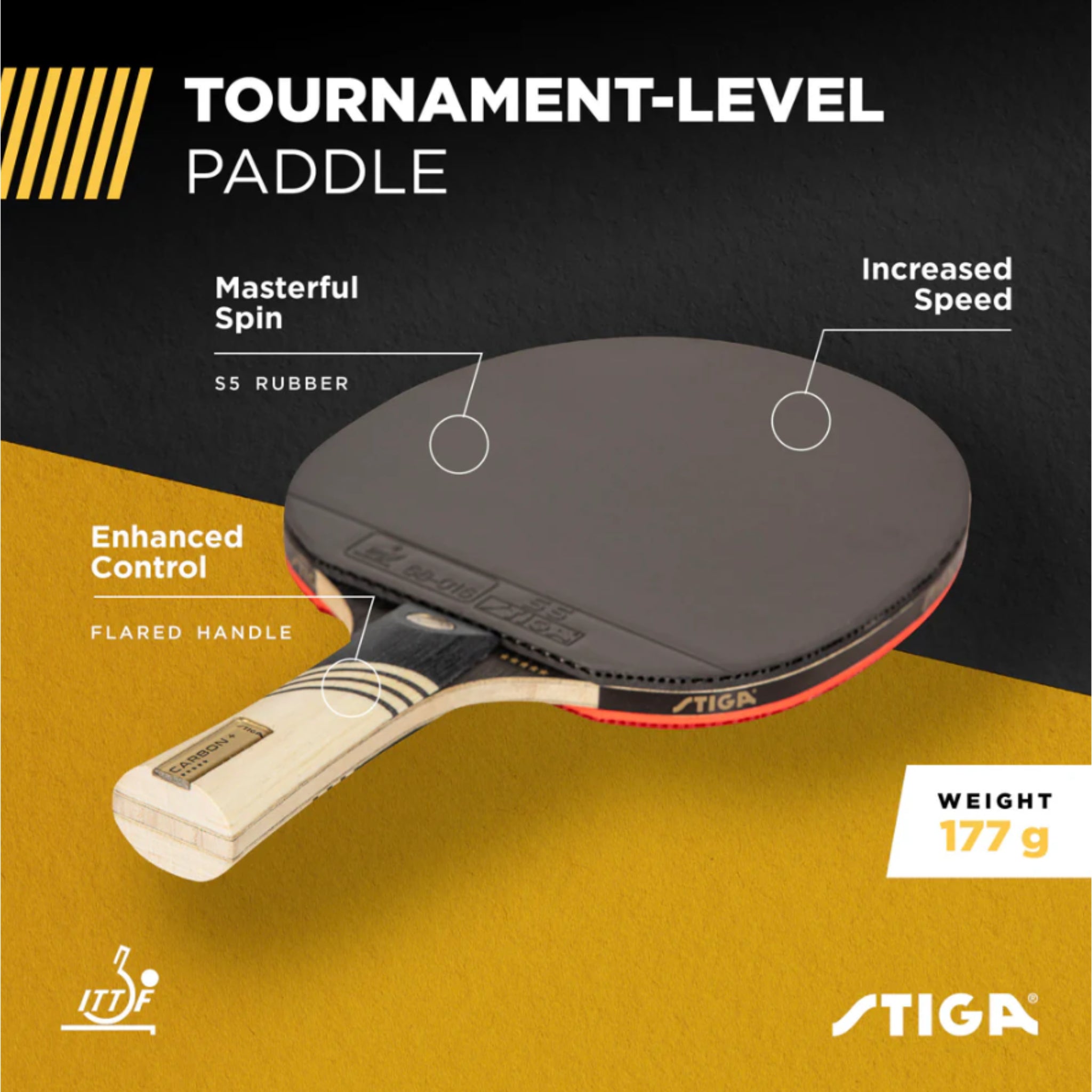 STIGA Cabon+ Table Tennis Paddle Bundle - Table Tennis Paddles - STIGA