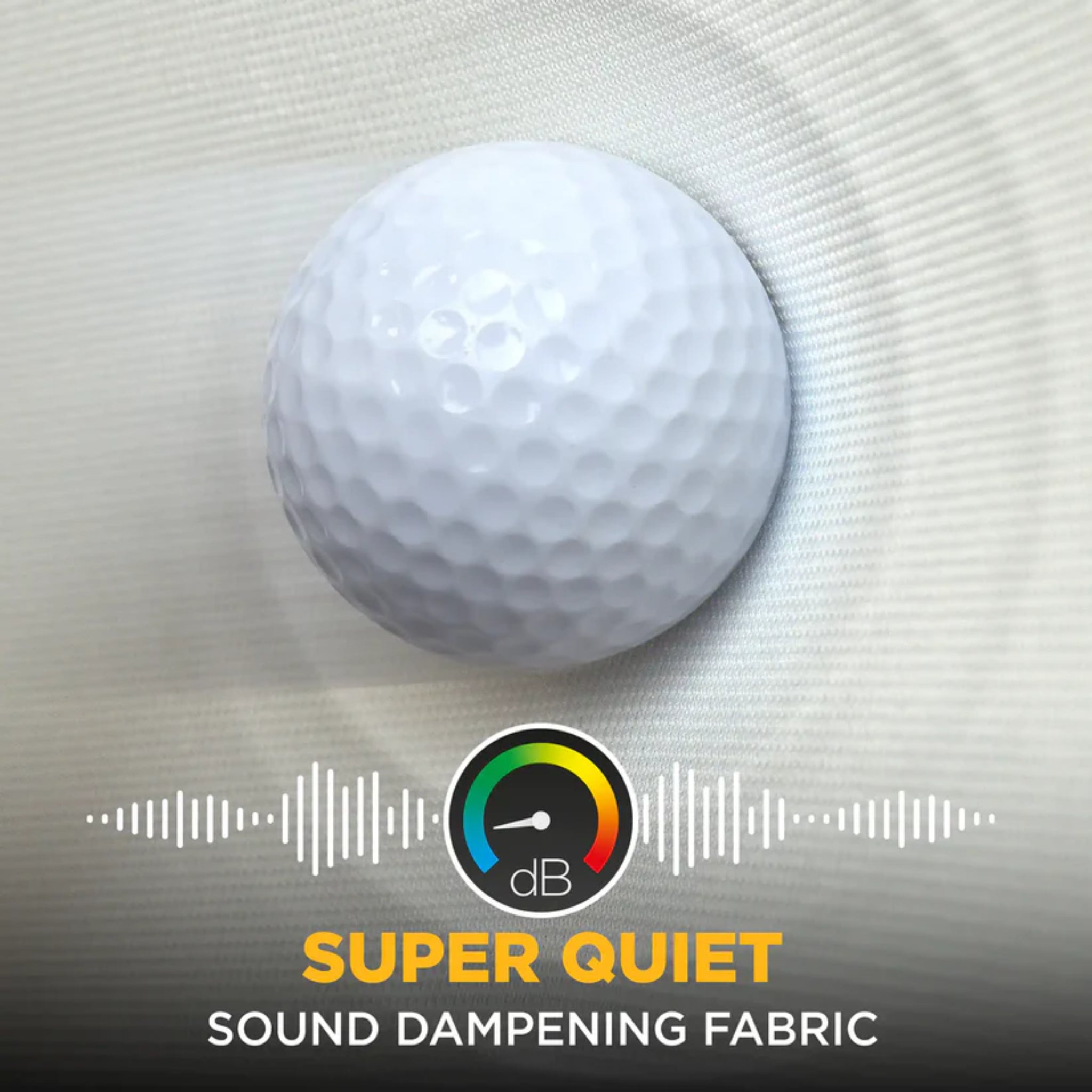 Sound-dampening Platinum impact screen for the SimSpace SLIM golf enclosure
