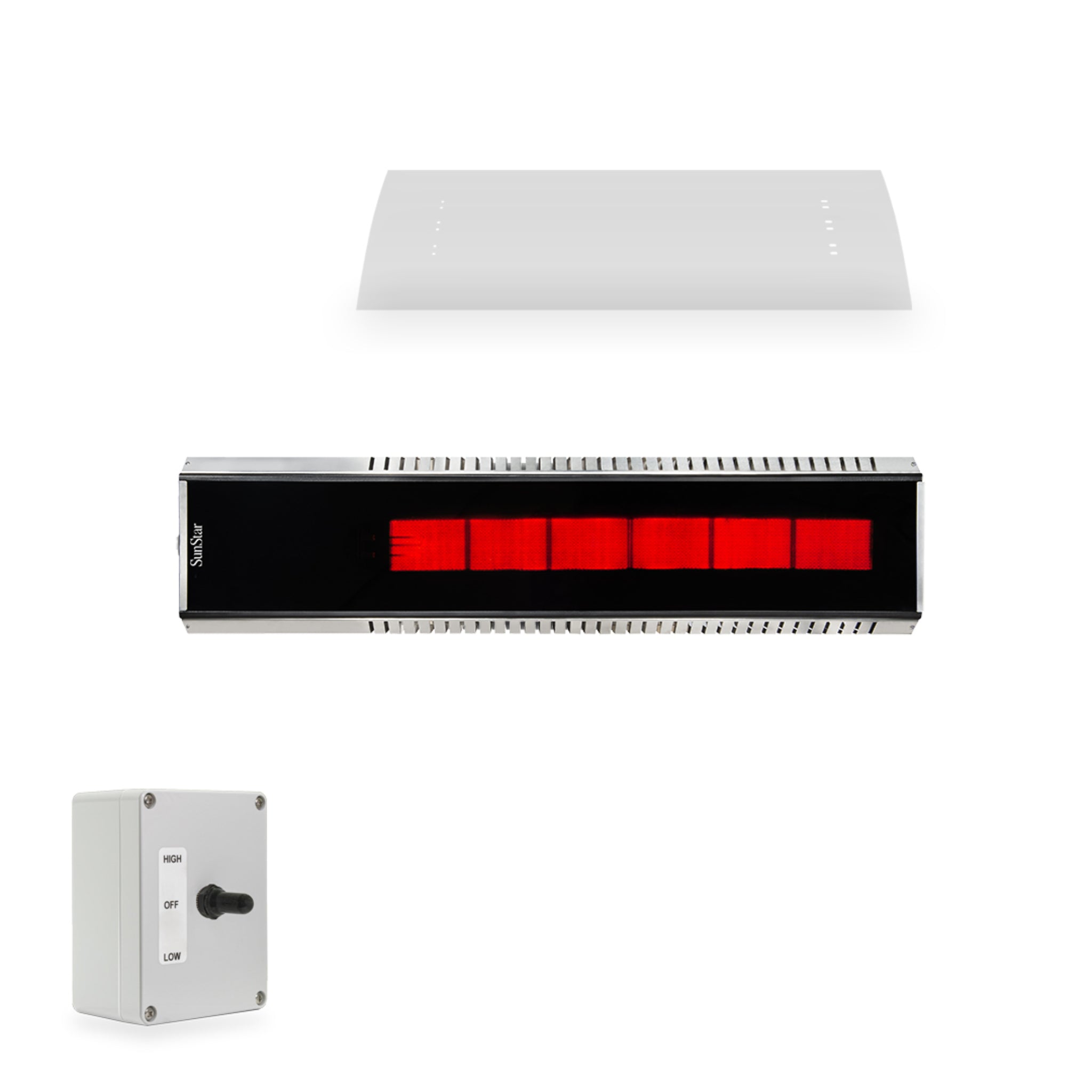 SunStar® Horizontal Mount Gas Patio Heater | 24K/35K BTU - Permanent Patio Heater - SunStar