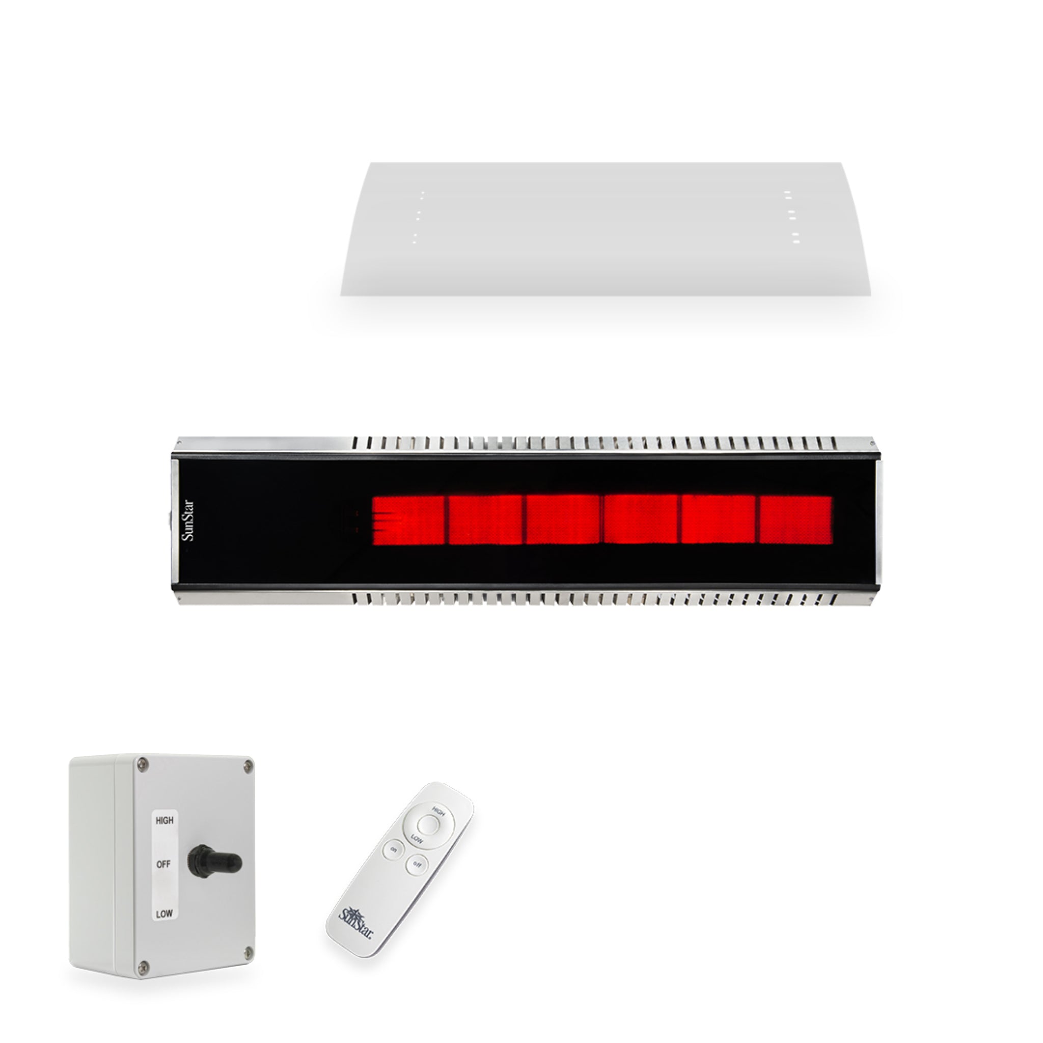 SunStar® Horizontal Mount Gas Patio Heater | 24K/35K BTU - Permanent Patio Heater - SunStar