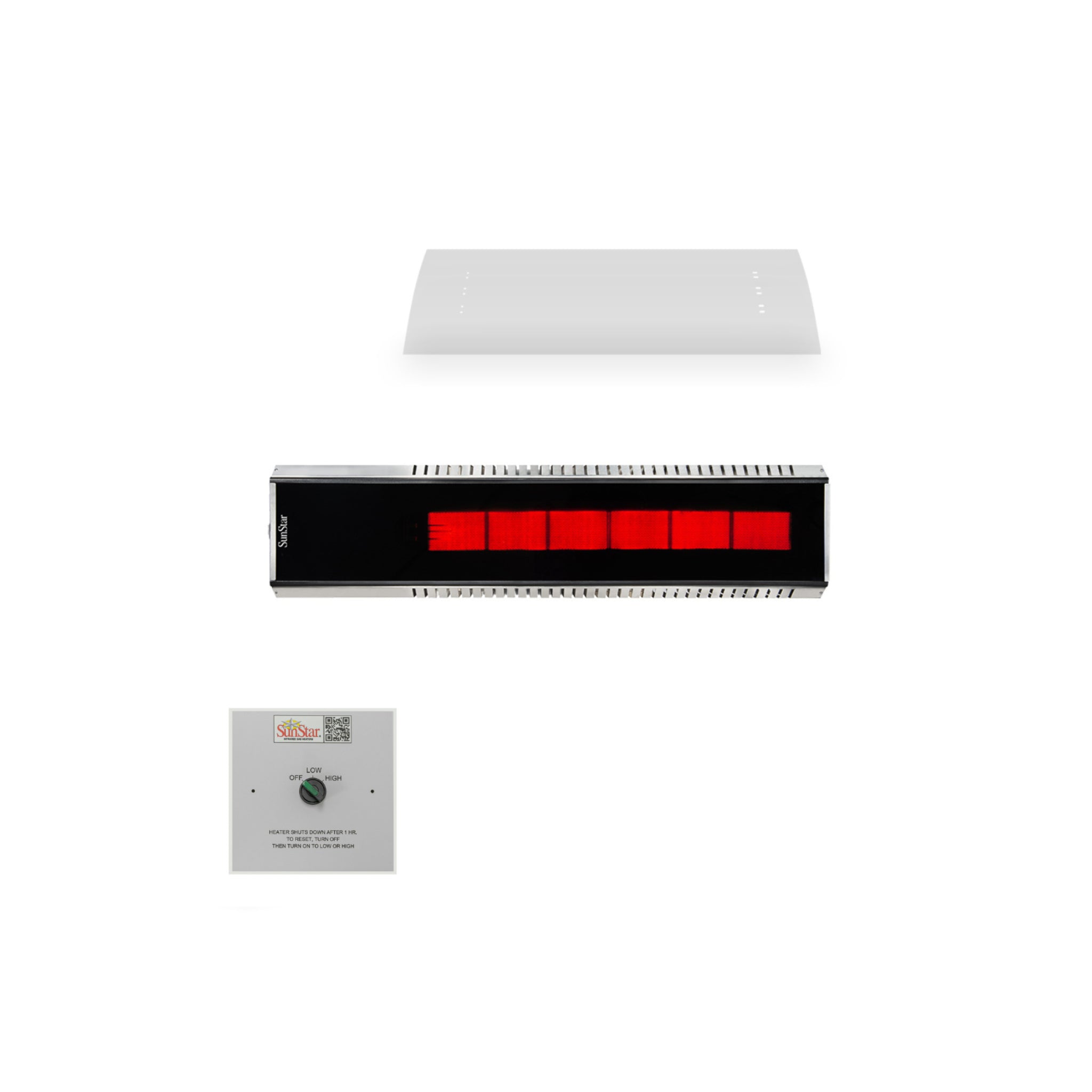 SunStar® Horizontal Mount Gas Patio Heater | 24K/35K BTU - Permanent Patio Heater - SunStar