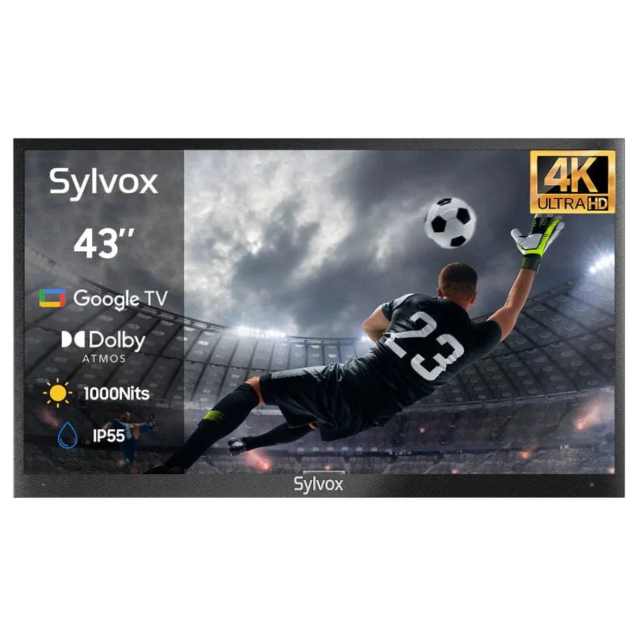 Sylvox 43" Outdoor Waterproof Google TV - Deck Pro 2.0 | Partial Sun Collection - Outdoor TV - Sylvox