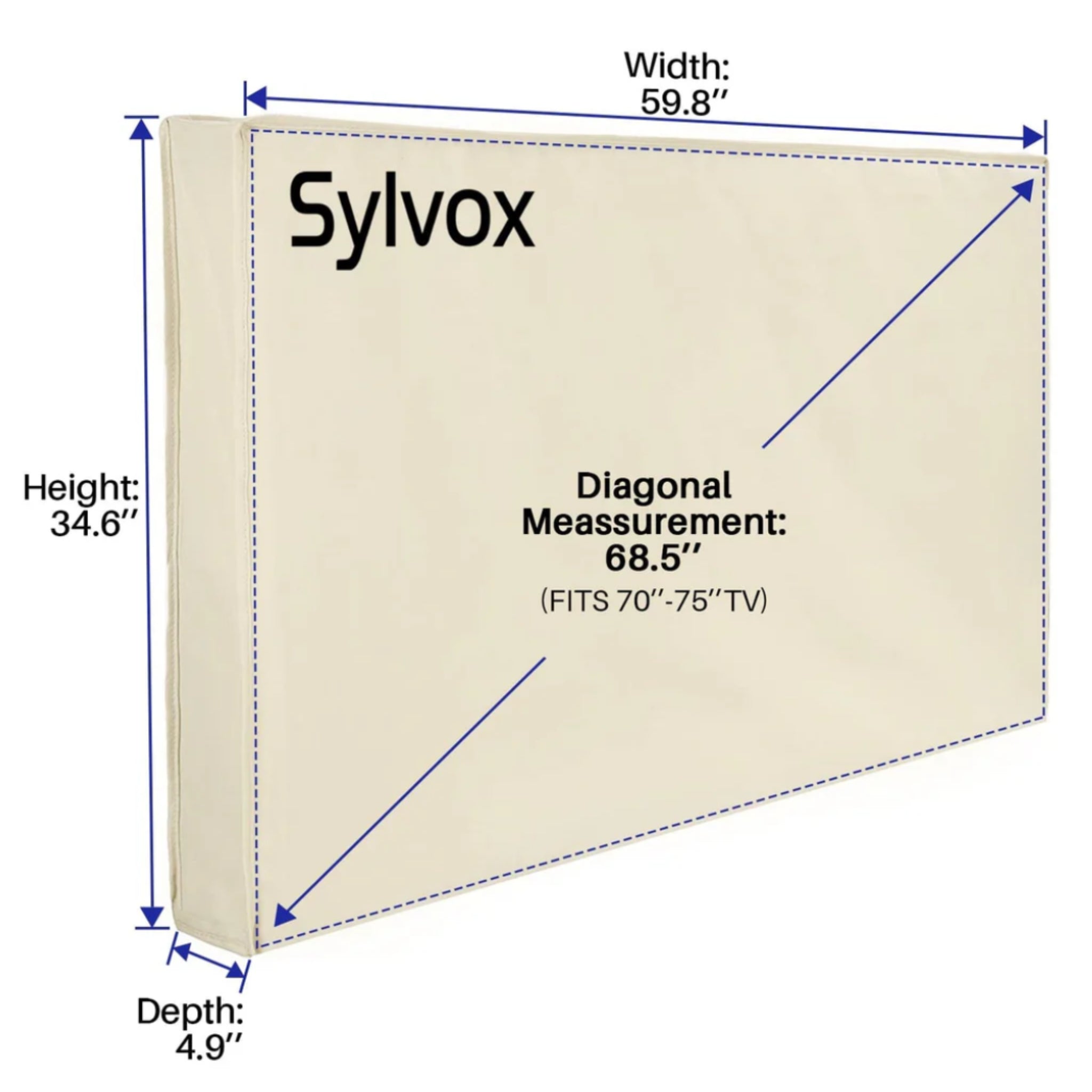 Sylvox Outdoor TV Cover 43"-75" - TV Cover - Sylvox
