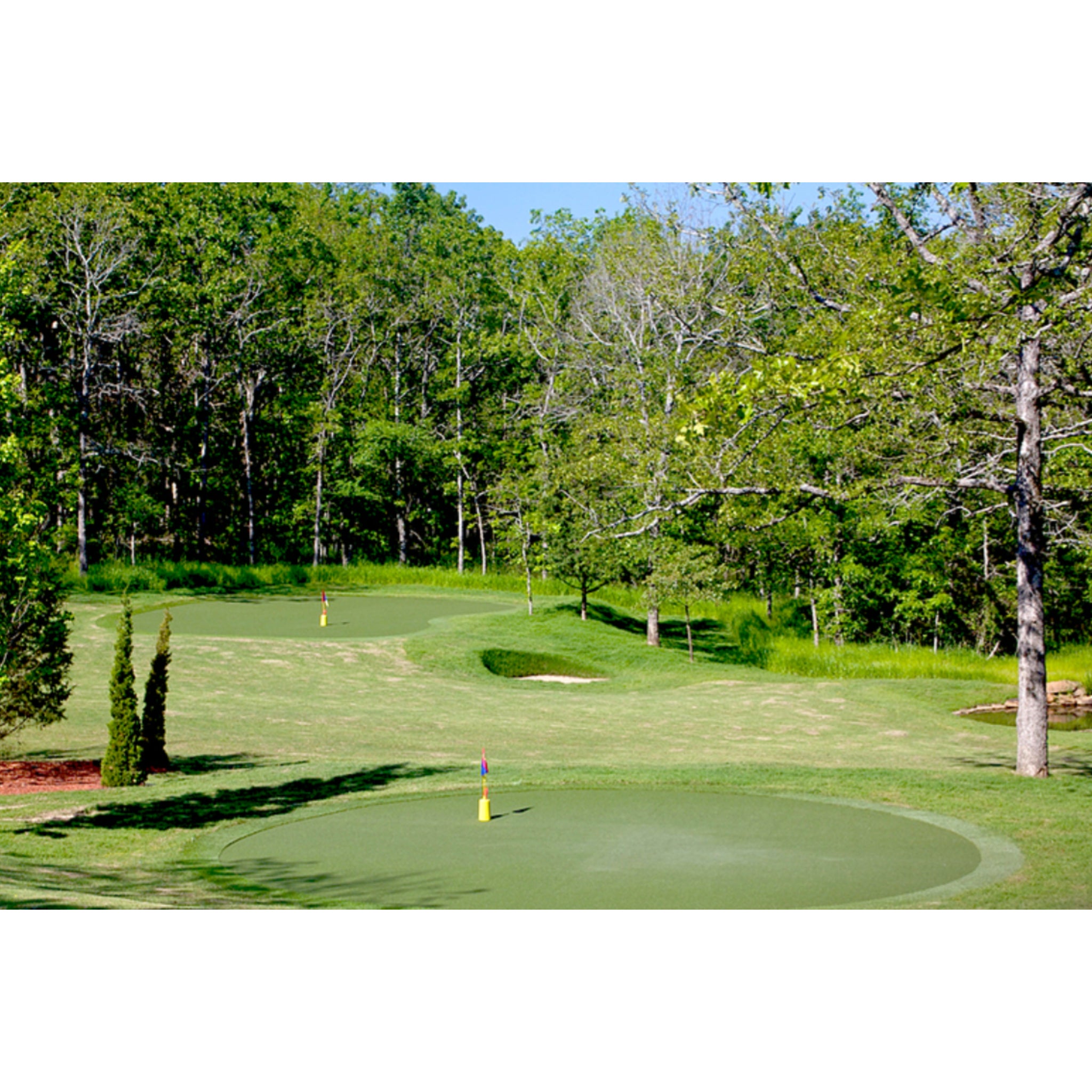 Ultra Base custom putting green installation in backyard.