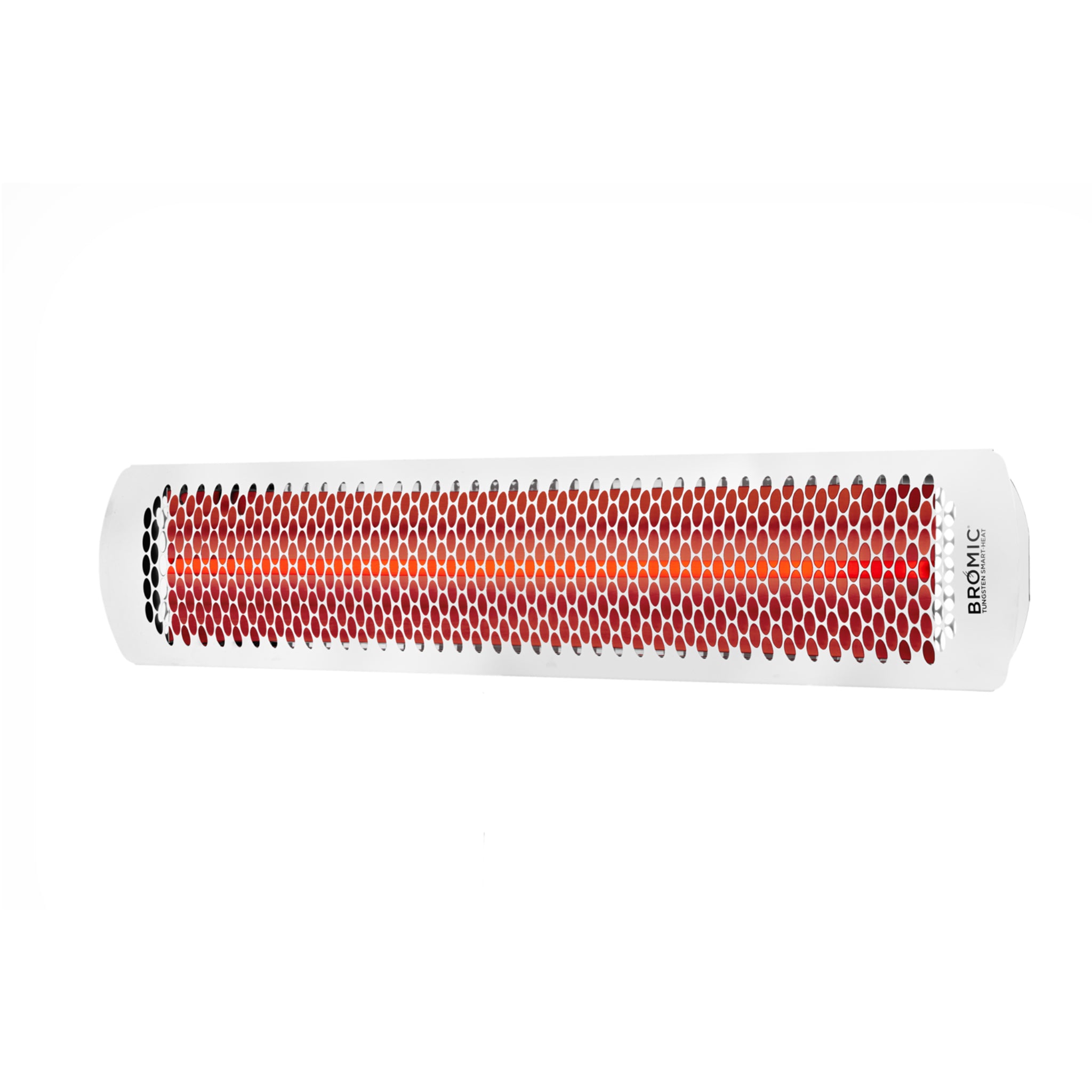 Outdoor electric patio heater from the Bromic Tungsten Smart-Heat series in white