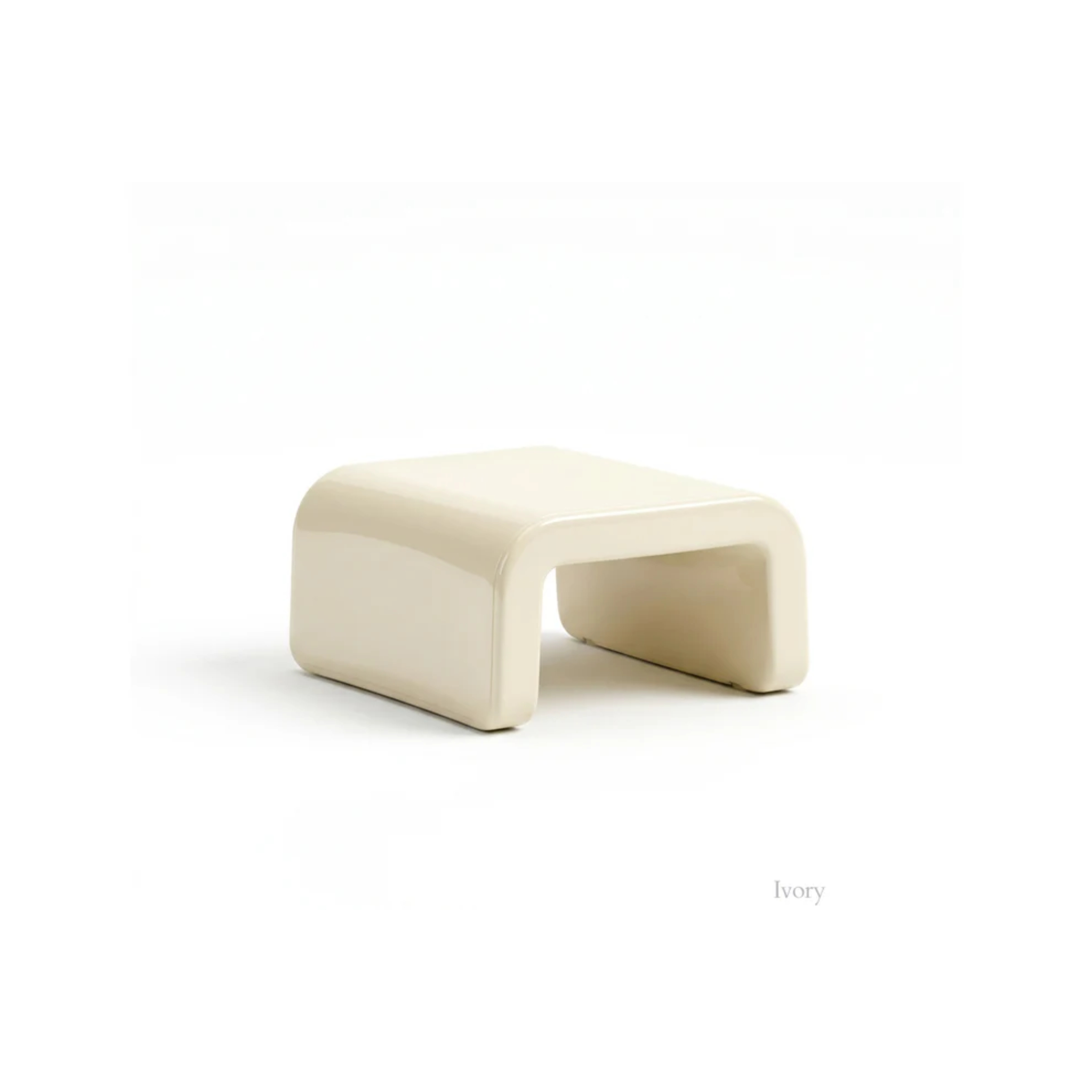 Tupelo Line Ottoman for in pool furniture lounging or table in ivory